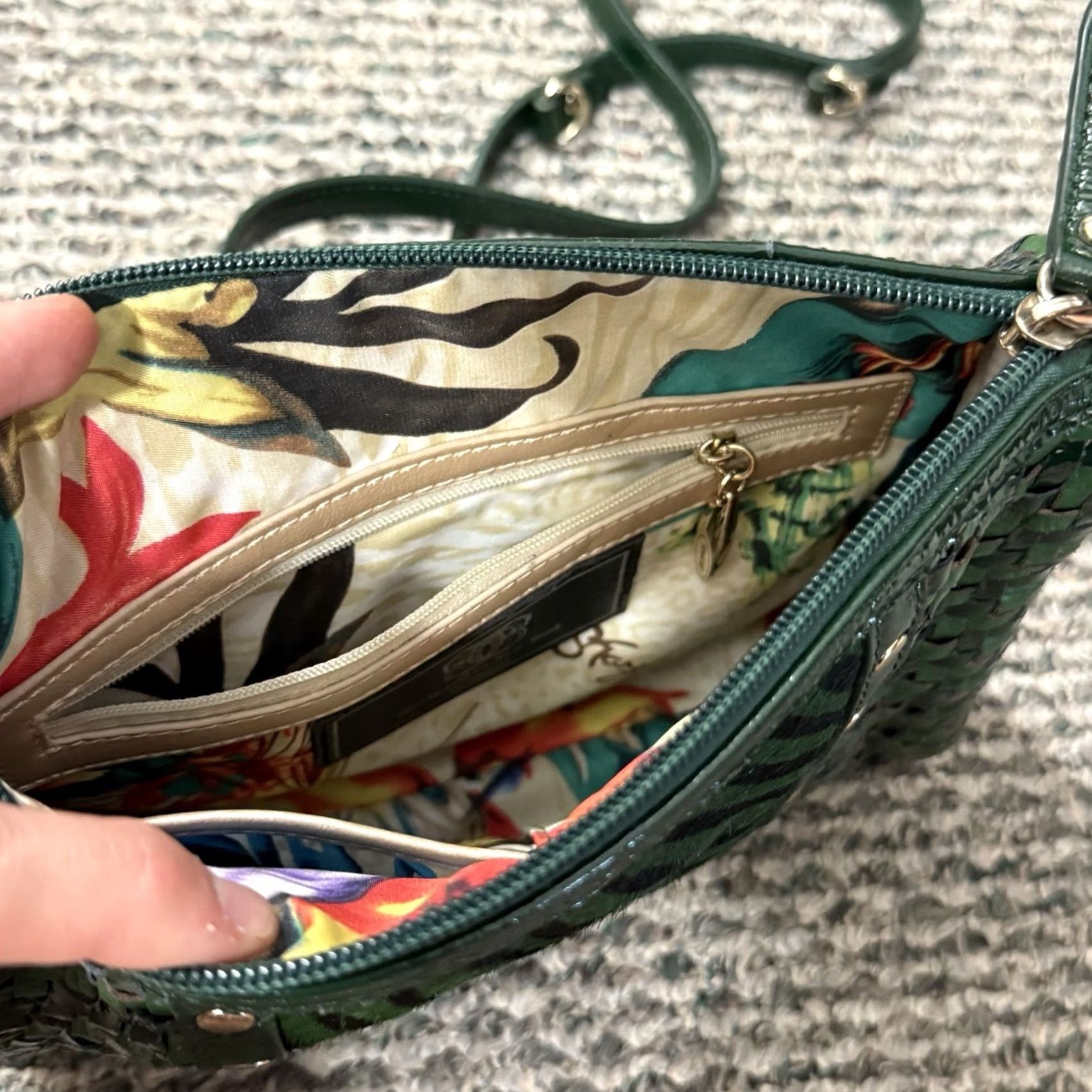 Vintage VINTAGE Sharif Satchel/Top Handle Bag Green Leather Satchel medium Women Size ONE SIZE - 4 Thumbnail