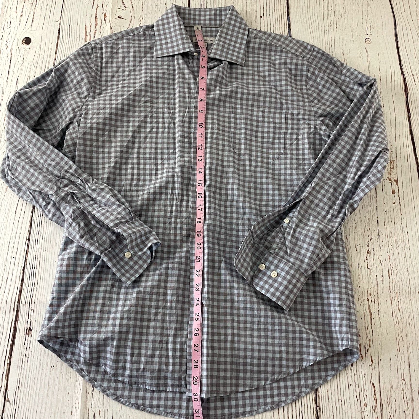 Peter Millar Peter Millar Plaid Long Sleeve Button Front Shirt Men's Large Blue Size US L / EU 52-54 / 3 - 3 Thumbnail