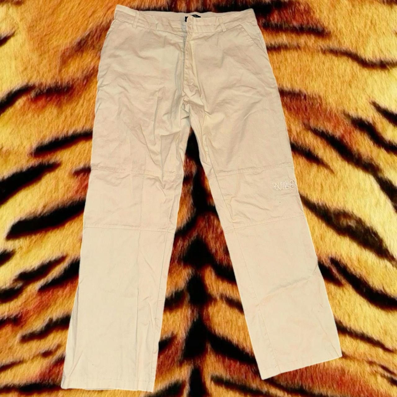 Boohoo Cream cargo pants Size US 34 / EU 50 - 1 Thumbnail
