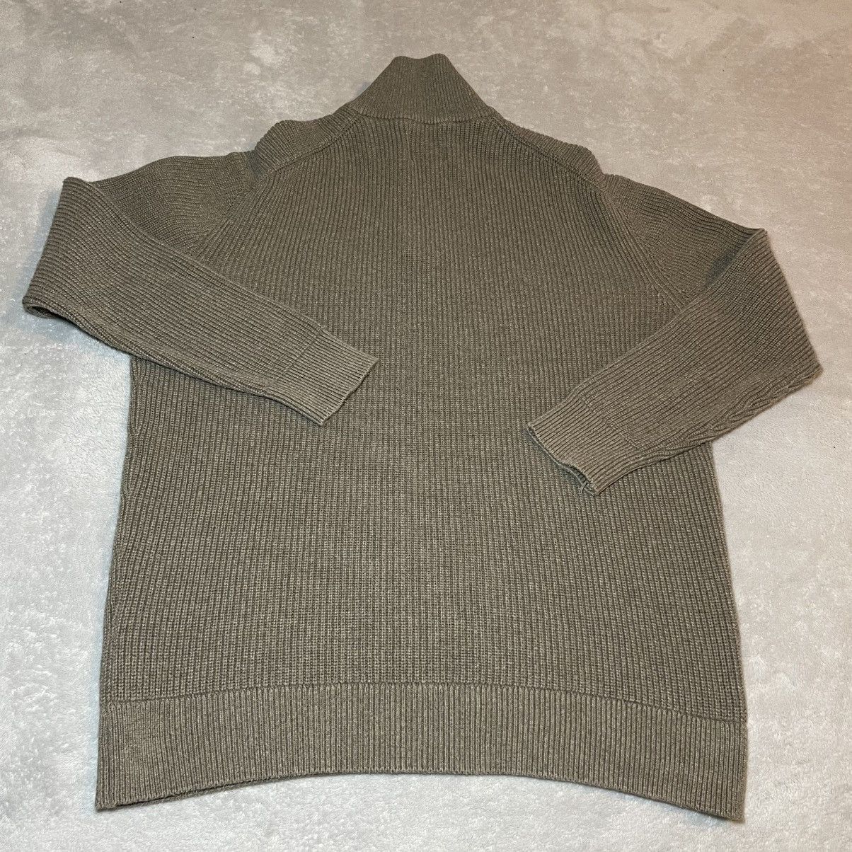 Springfield Springfield Men 2XL Brown Cotton 1/4 Zip Ribbed Knit Sweater Size US XXL / EU 58 / 5 - 2 Thumbnail