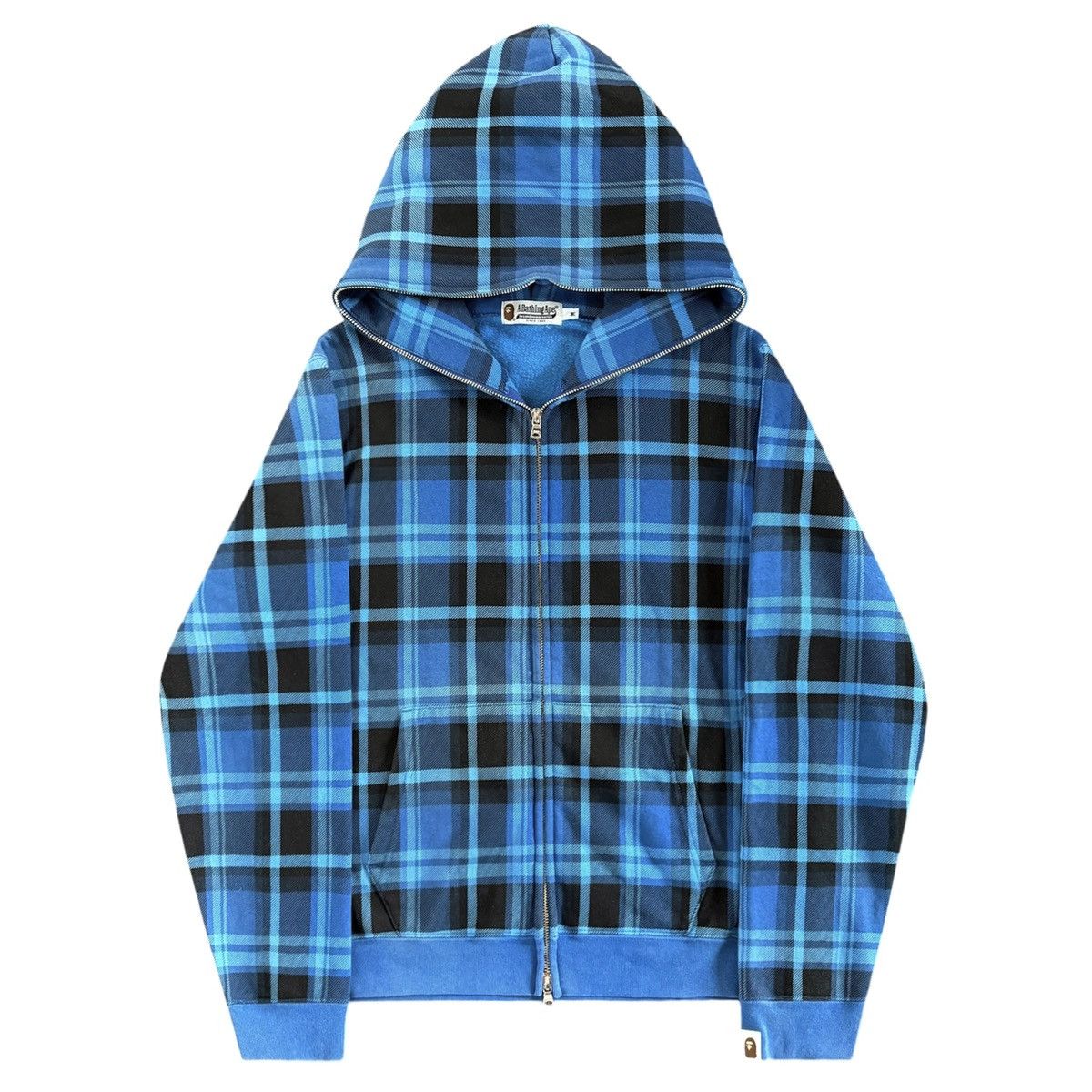 Bape Bape Classic Plaid Zip Up Hoodie | Grailed