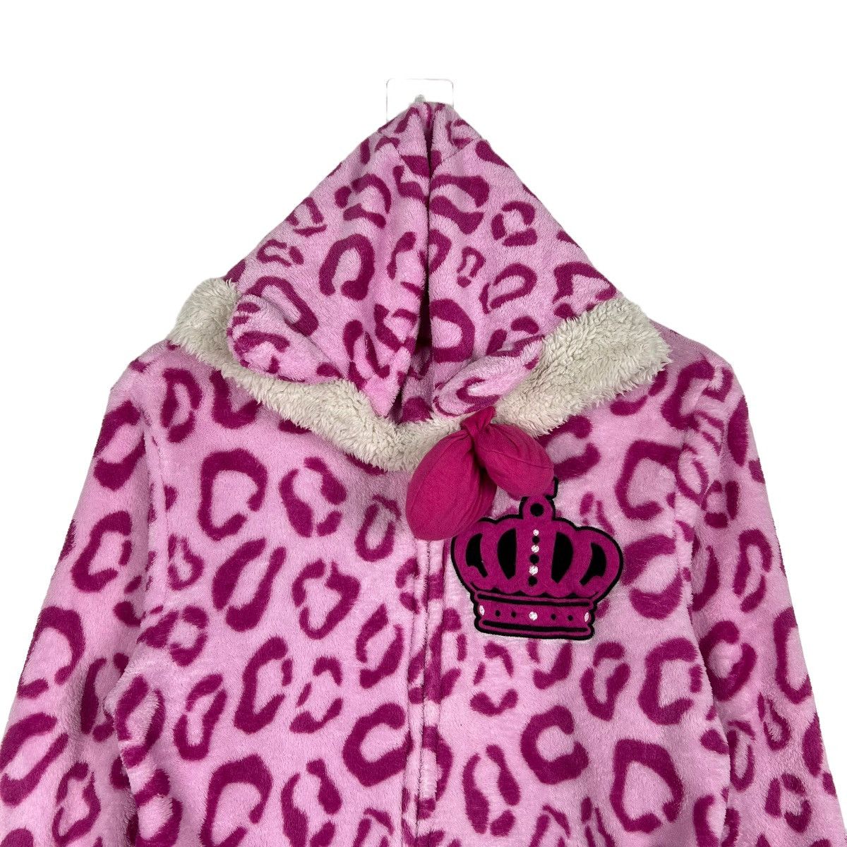 Japanese Brand 🔥 VINTAGE HELLO KITTY FAUX FUR FLEECE HOODIE Size L / US 10 / IT 46 - 4 Thumbnail