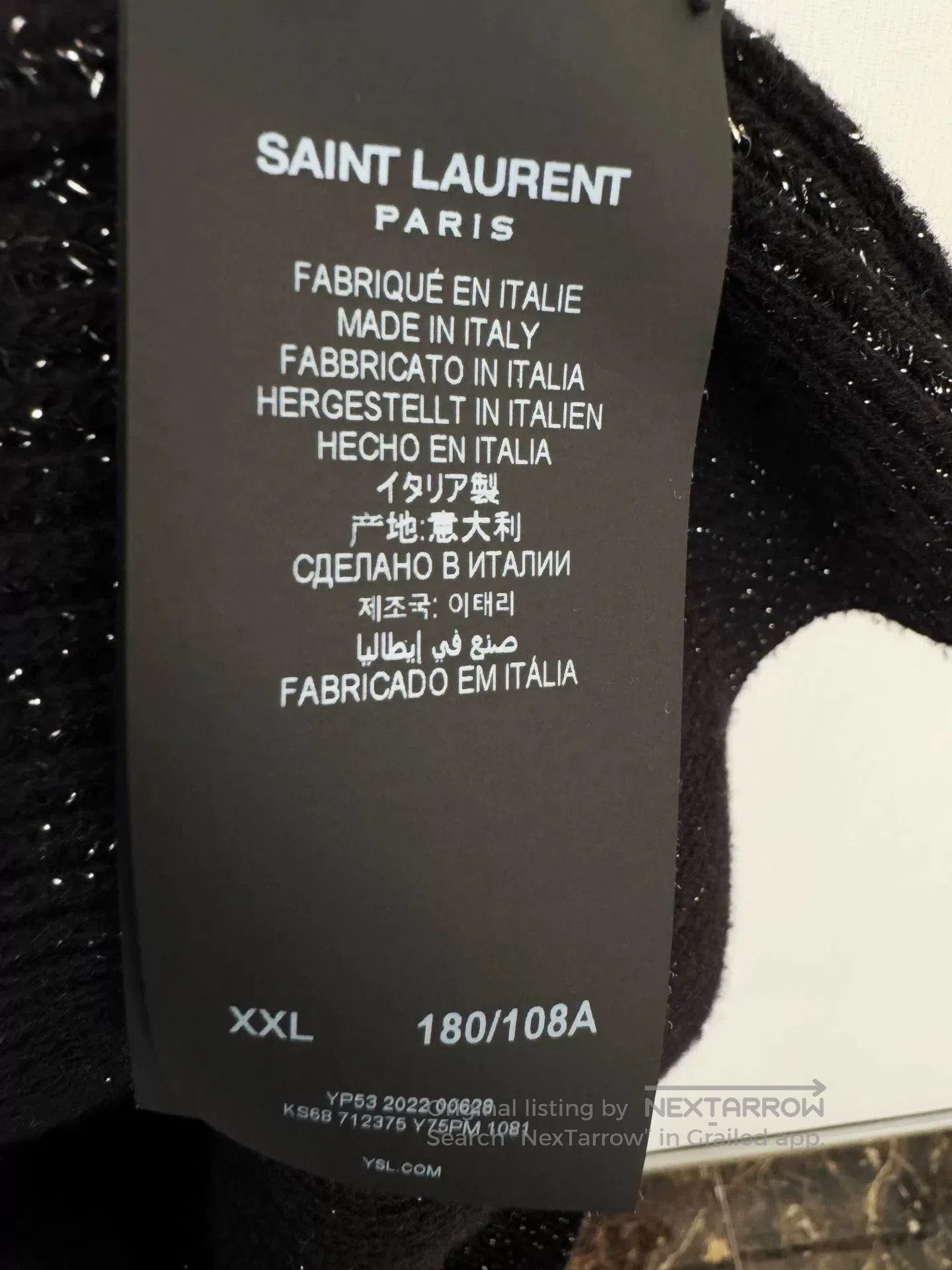 Saint Laurent Paris Saint Laurent Metallic Thread Cardigan. Size US XXL / EU 58 / 5 - 4 Thumbnail