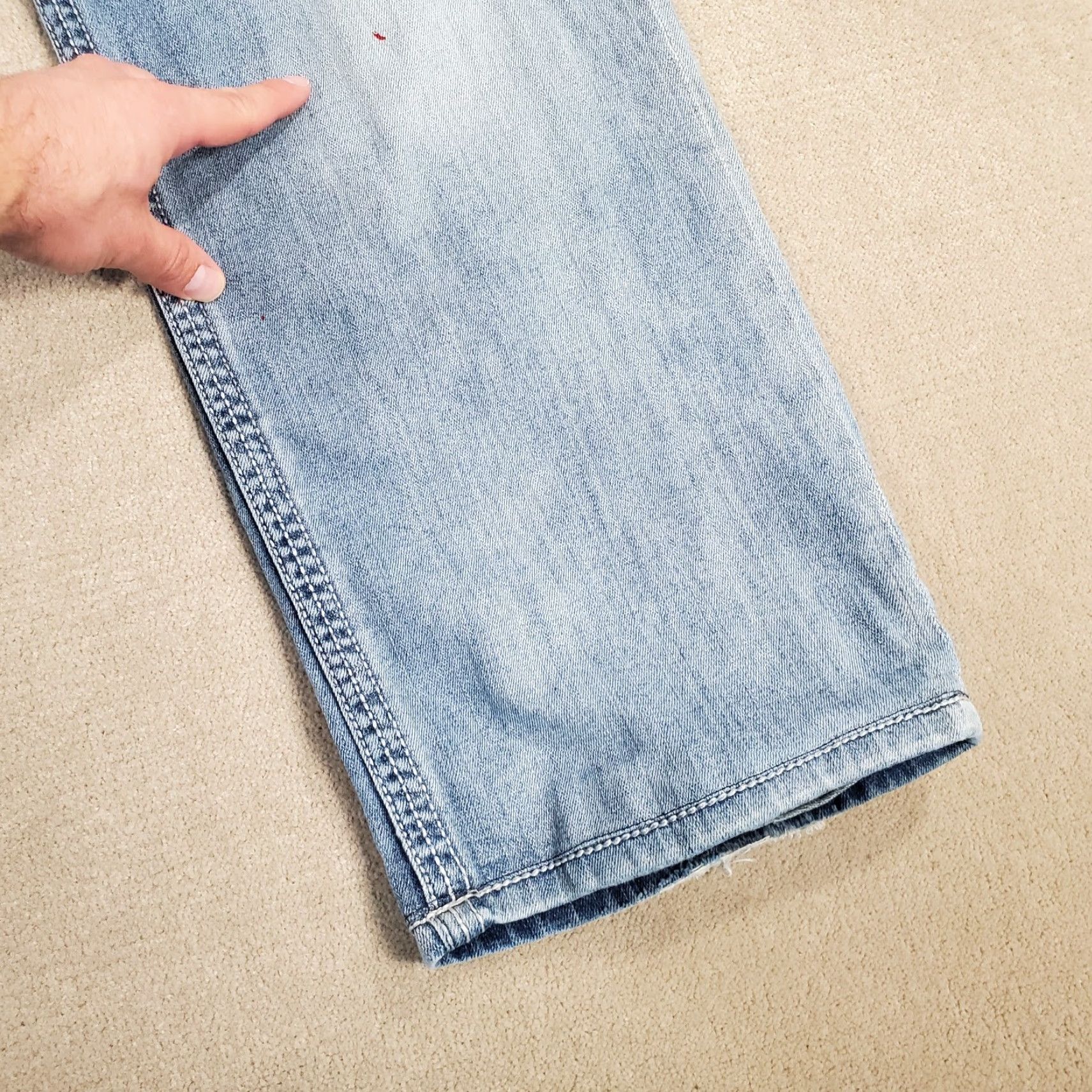 Vintage BKE Jeans Mens 34x29 Blue Seth Straight Leg Buckle Faded Medium Wash Denim * Size US 34 / EU 50 - 3 Thumbnail