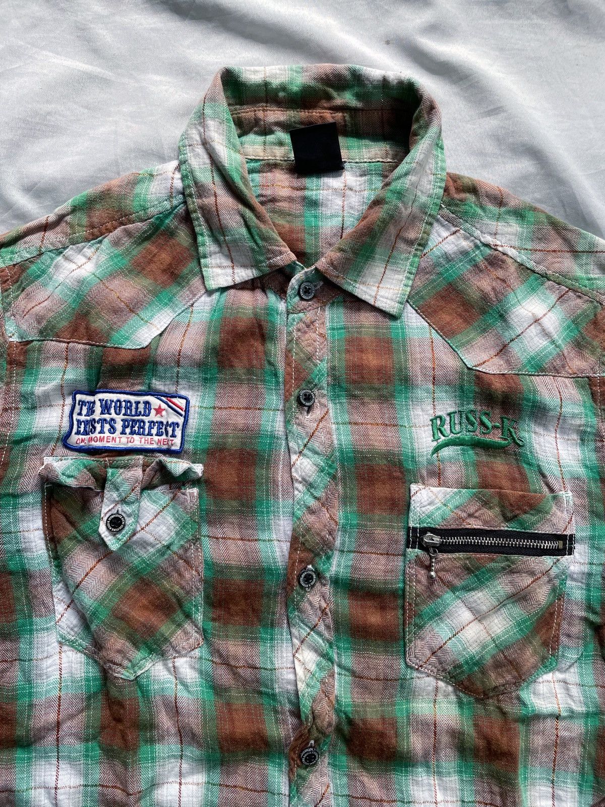 Le Grande Bleu (L.G.B.) HYBRIDGE NEW CULTURE RUSS-K BUTTON UP SHIRT Size US M / EU 48-50 / 2 - 2 Thumbnail