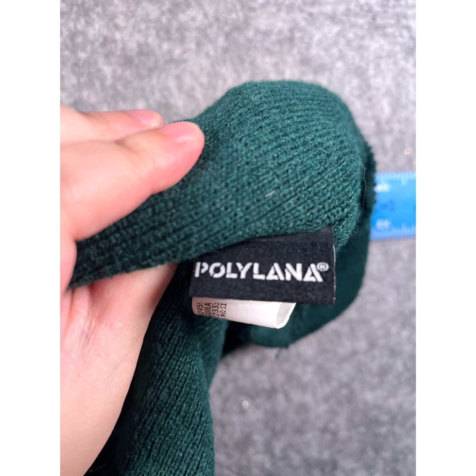 Vintage Polylana Beanie Toque Adult One Size Dark Teal Knit Polyester Acrylic Blend Hat/Cap Unisex Adults Beanie Seasonal Outdoor Ski 90s Mens Women s Size ONE SIZE - 6 Thumbnail