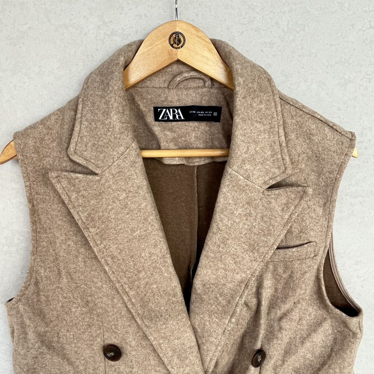 Other Vintage Zara Brown Vest With Double Breasted Front Size M Size M / US 6-8 / IT 42-44 - 4 Thumbnail