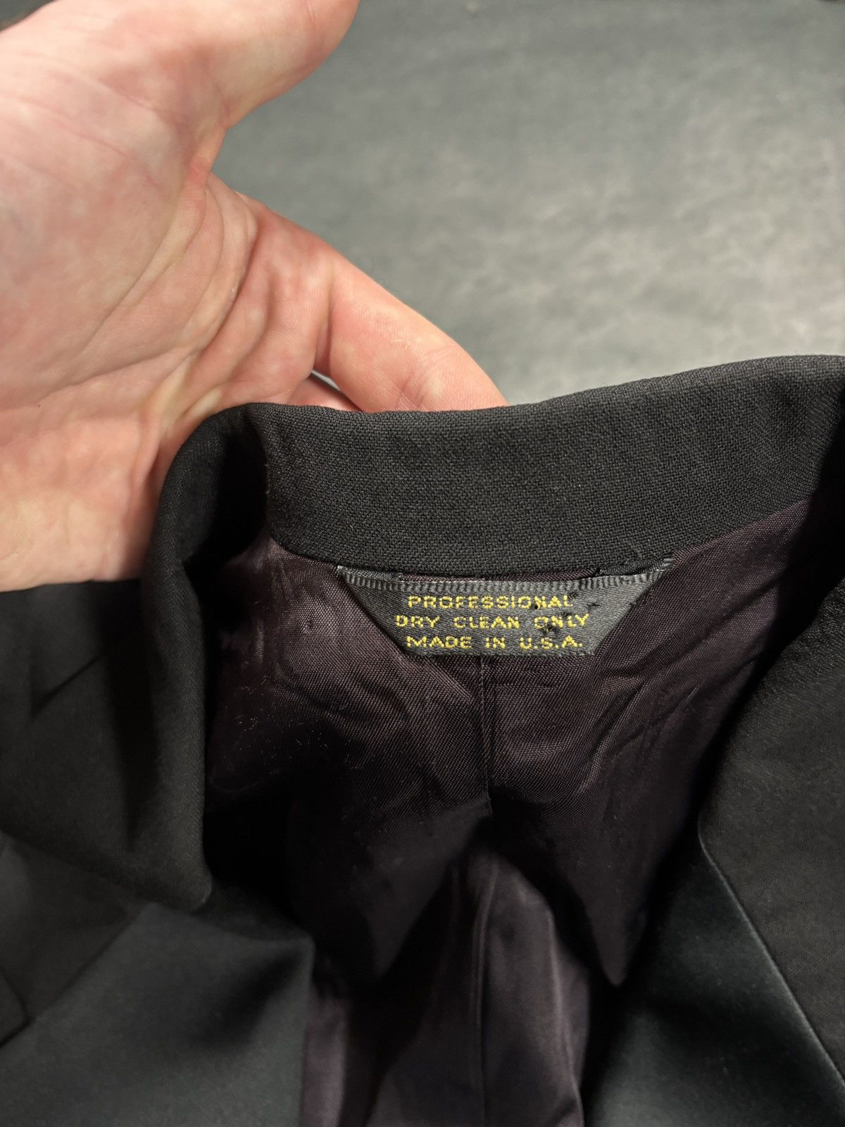 Givenchy Vintage Givenchy Monsieur Suit Jacket 80s Wool Blazer Tuxedo Size 40S - 5 Thumbnail
