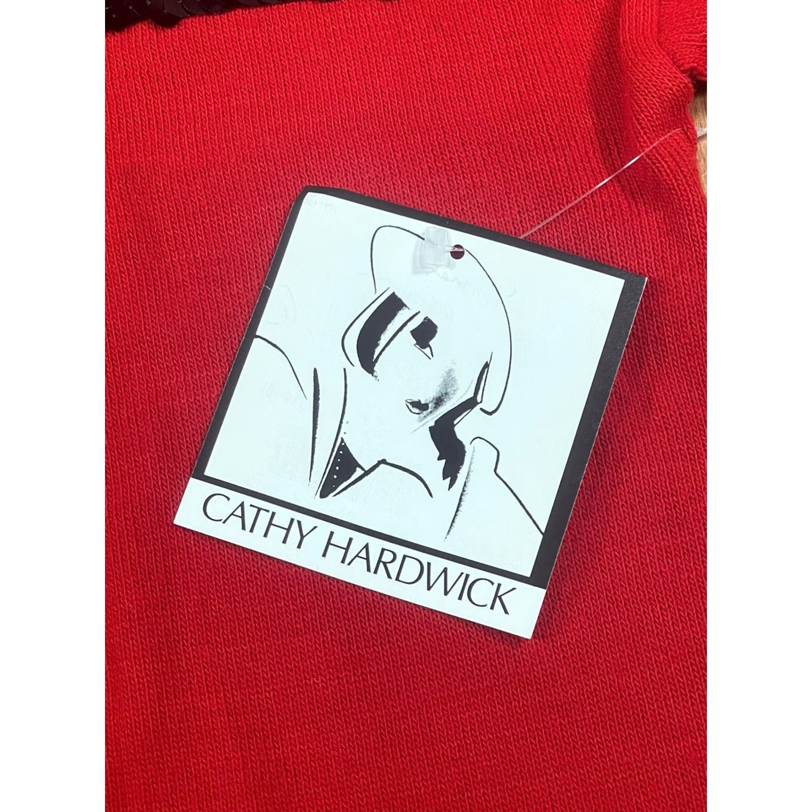 Vintage Cathy Hardwick Women’s Red Round Neck 3/4 Sleeve Knit Sweater Pullover Size L Size L / US 10 / IT 46 - 5 Thumbnail