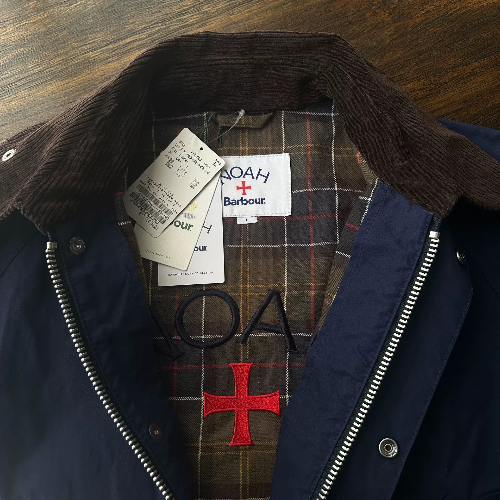 Noah Noah x Barbour x Popeye Blue L Jacket Size US L / EU 52-54 / 3 - 1 Thumbnail