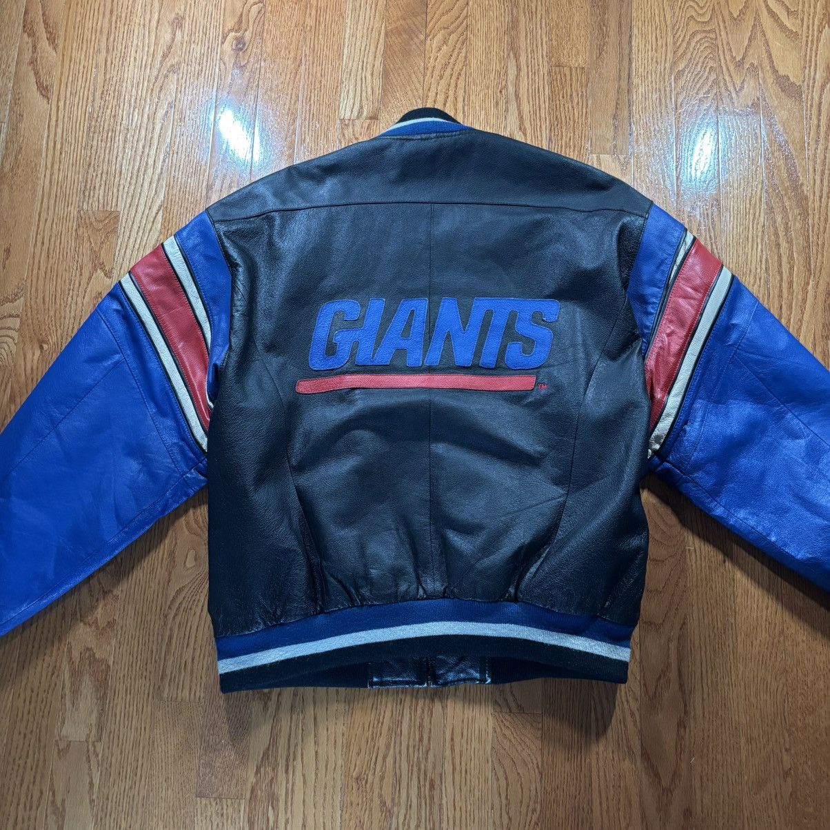 Mirage Vintage 90s New York Giants Leather Bomber Jacket Mirage NFL Size US L / EU 52-54 / 3 - 9 Thumbnail