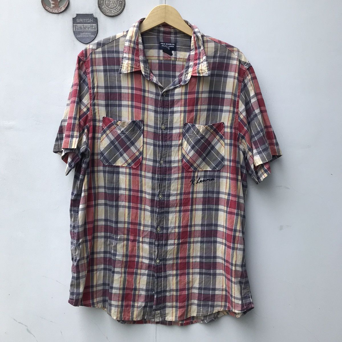 Polo Ralph Lauren × Ralph Lauren × Vintage Vintage Ralph Lauren Polo Jeans Co madrass tartan shirt Size US L / EU 52-54 / 3 - 5 Thumbnail