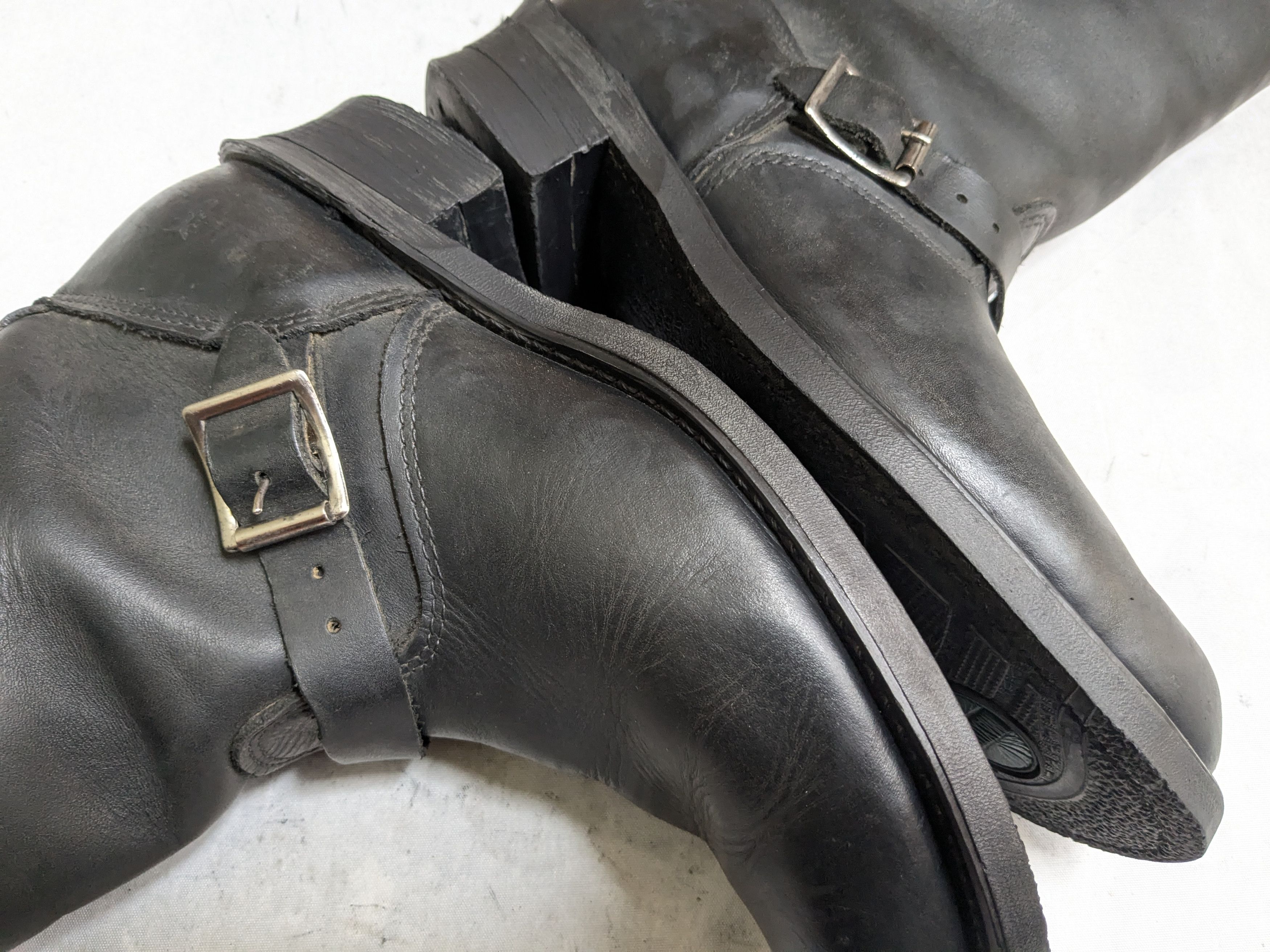 Frye Frye Engineer Boots Black Leather 10 M Leather Buckle Size US 10 / EU 43 - 13 Thumbnail