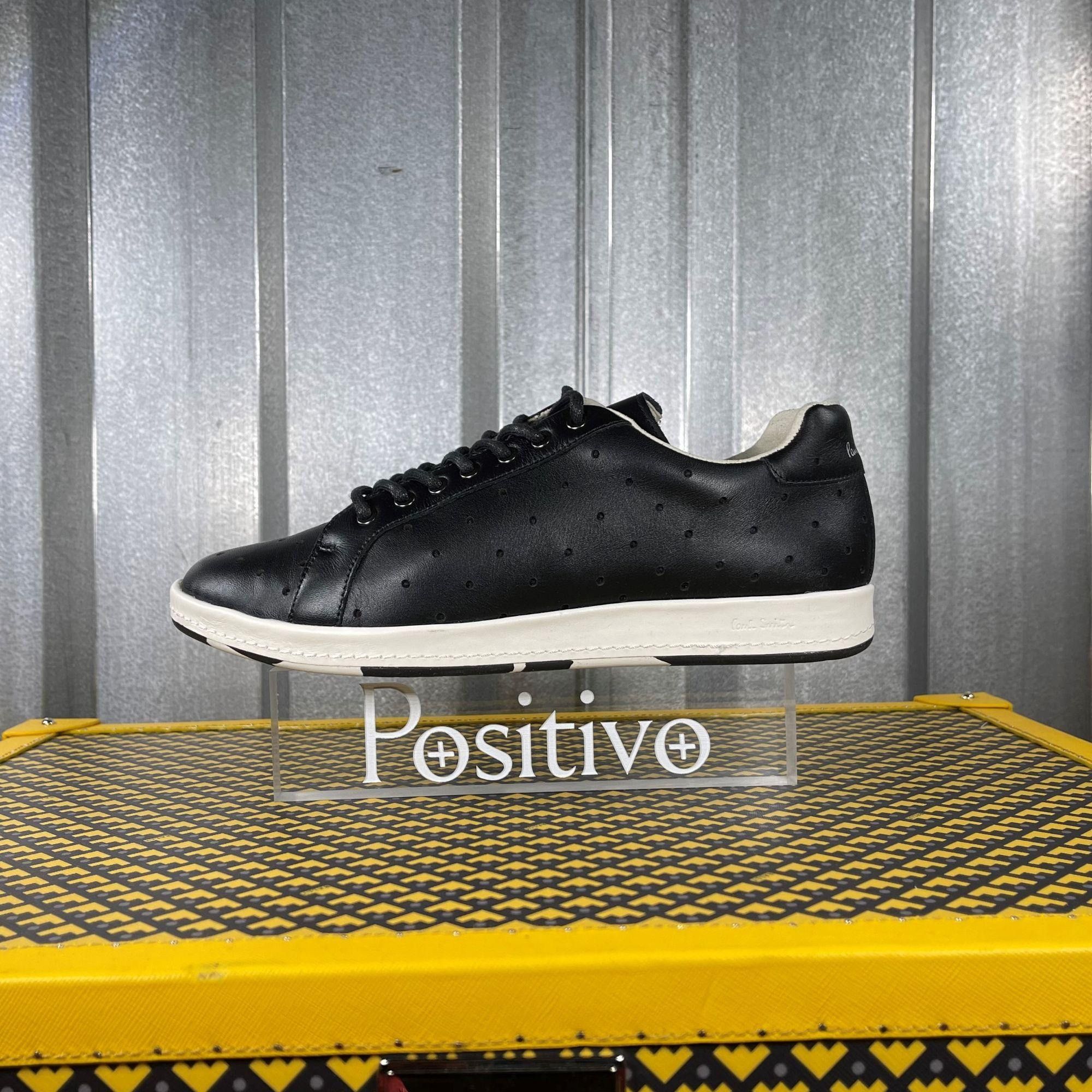 Paul Smith RAB02 Rabbit Perf Black Leather Sneakers US 11