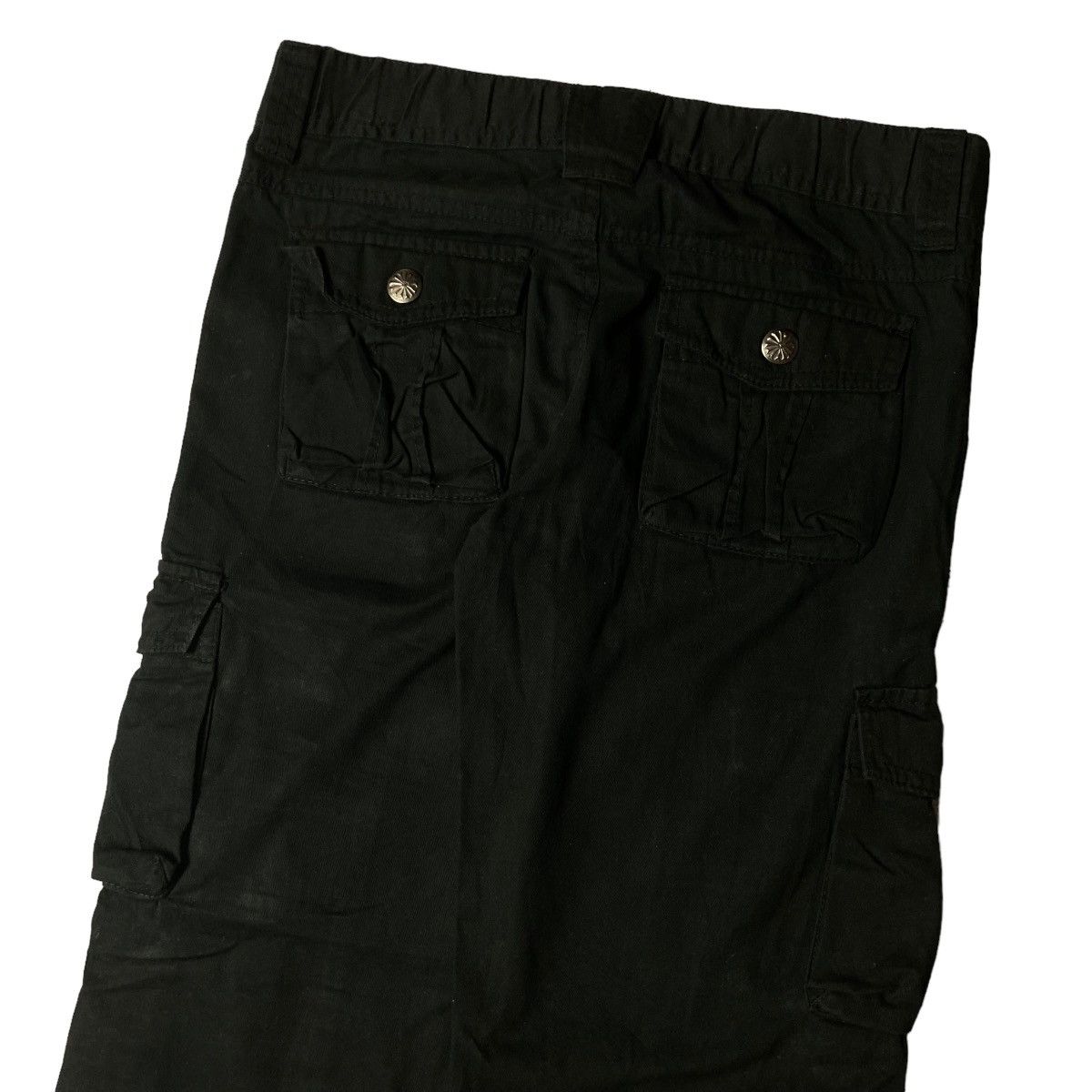 Japanese Brand × Le Grande Bleu (L.G.B.) 2000s Unknown Black Flared Cargo Pants Inspired Goa Size US 31 - 5 Thumbnail