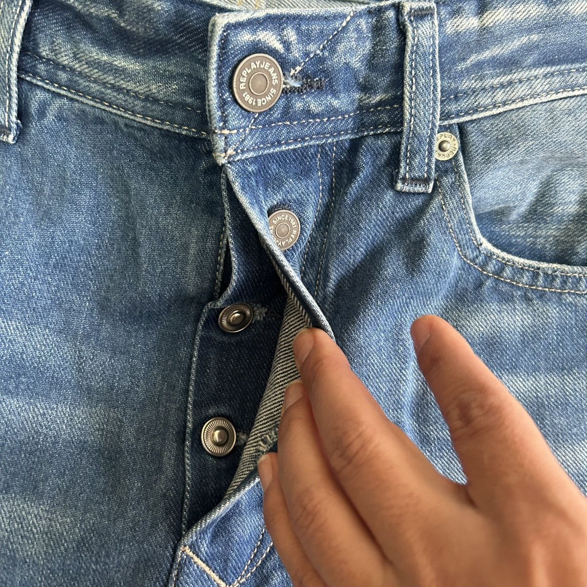 Replay Replay Anbass Slim Fitt Casual Streetwear Jeans Size US 32 / EU 48 - 7 Thumbnail