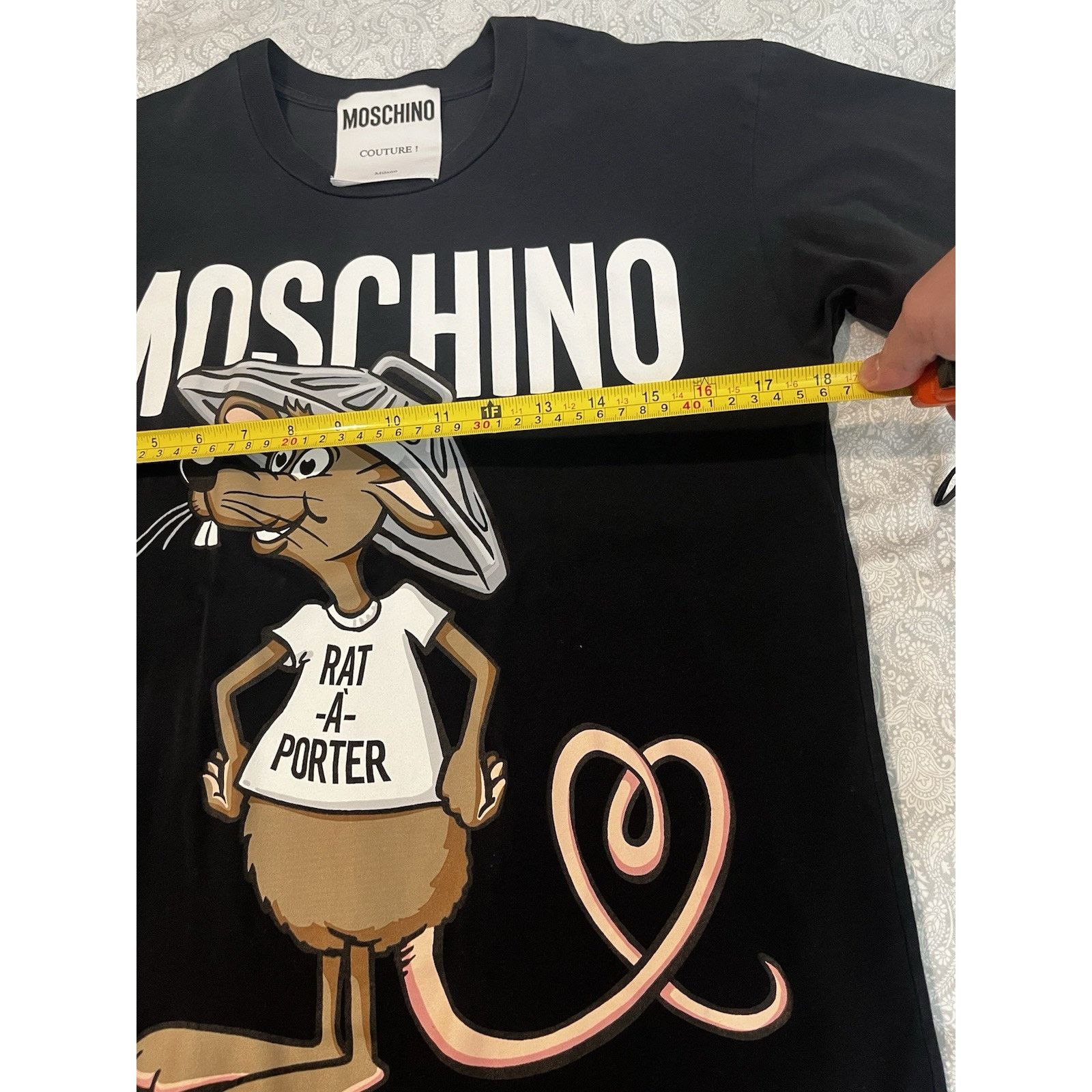 Moschino Authentic Moschino Couture Rat-A-Porter T-Shirt Black Italy Size US XXS / EU 40 - 5 Thumbnail