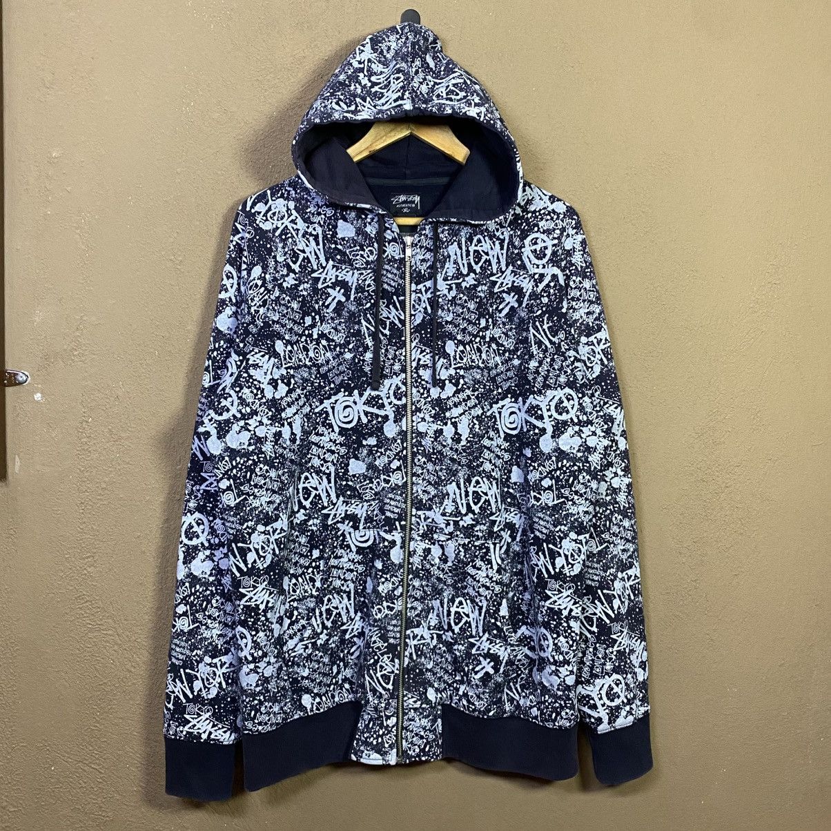Stussy All Over Print Hoodie | Grailed