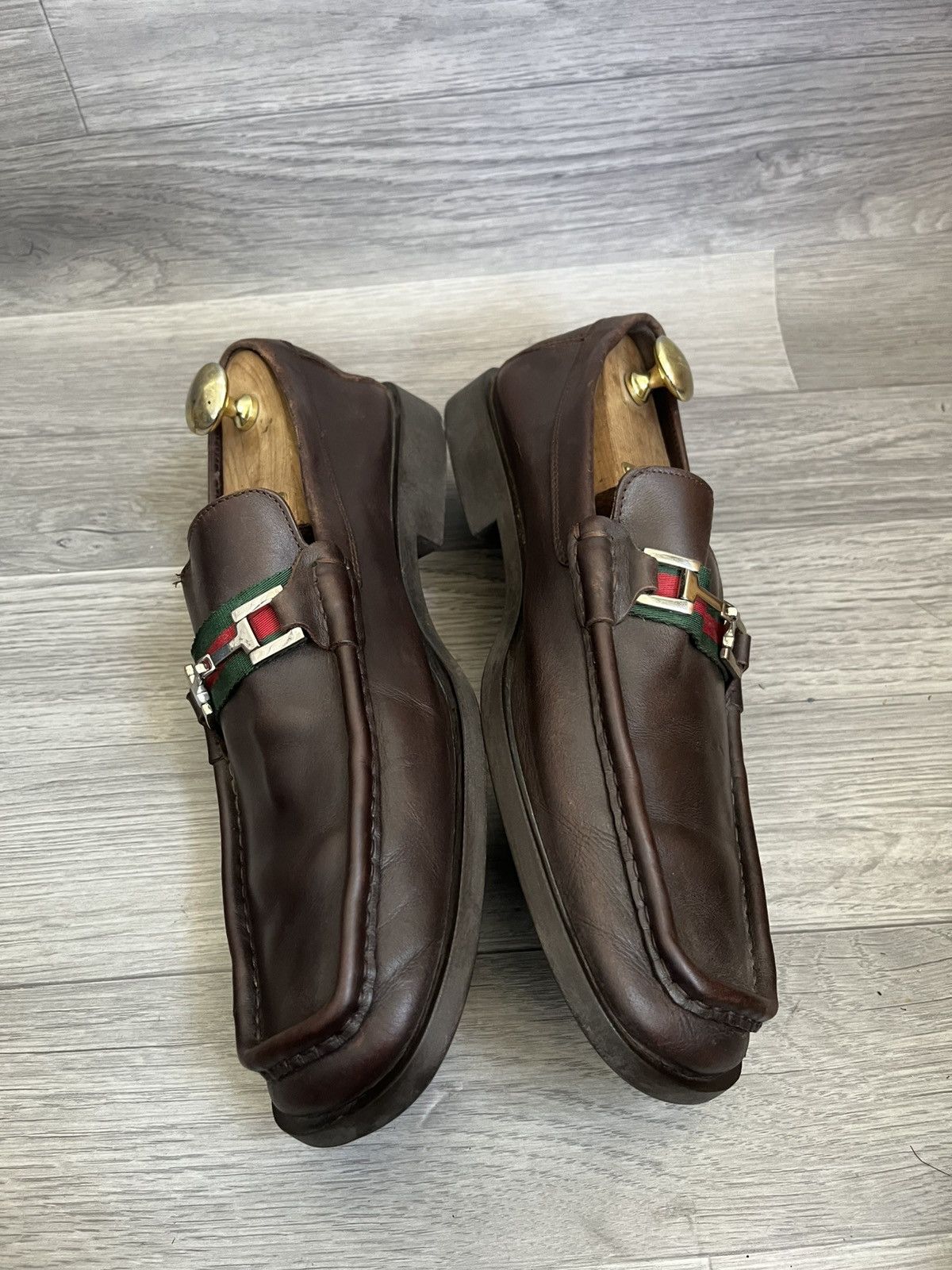 Gucci Gucci horsebit tomford era brown square toe loafers sz 11D Size US 11.5 / EU 44-45 - 9 Thumbnail
