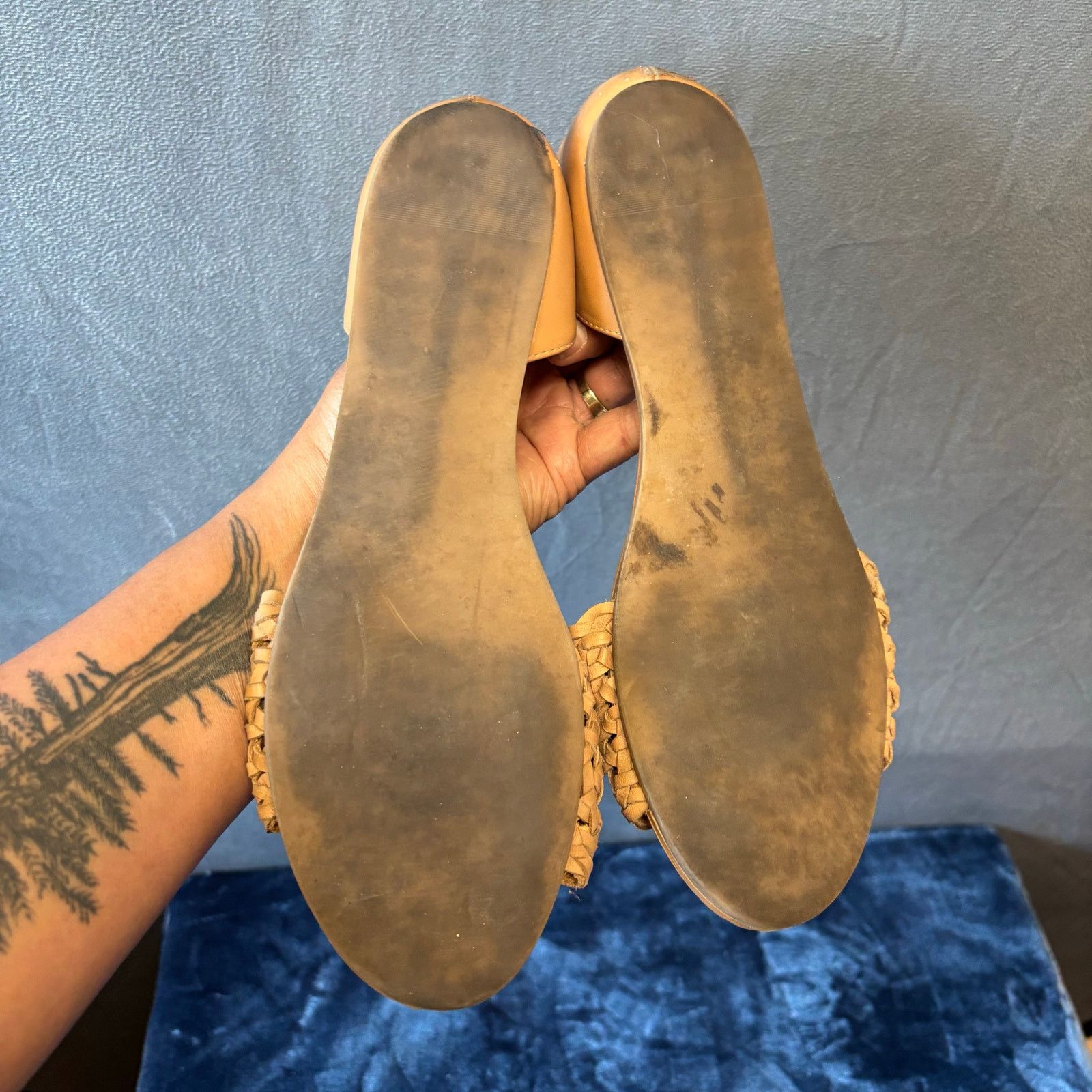 Steve Madden Steve Madden Leather Sandals Sz 9m Beachy Low Profile Boho Size US 9 / IT 39 - 4 Thumbnail