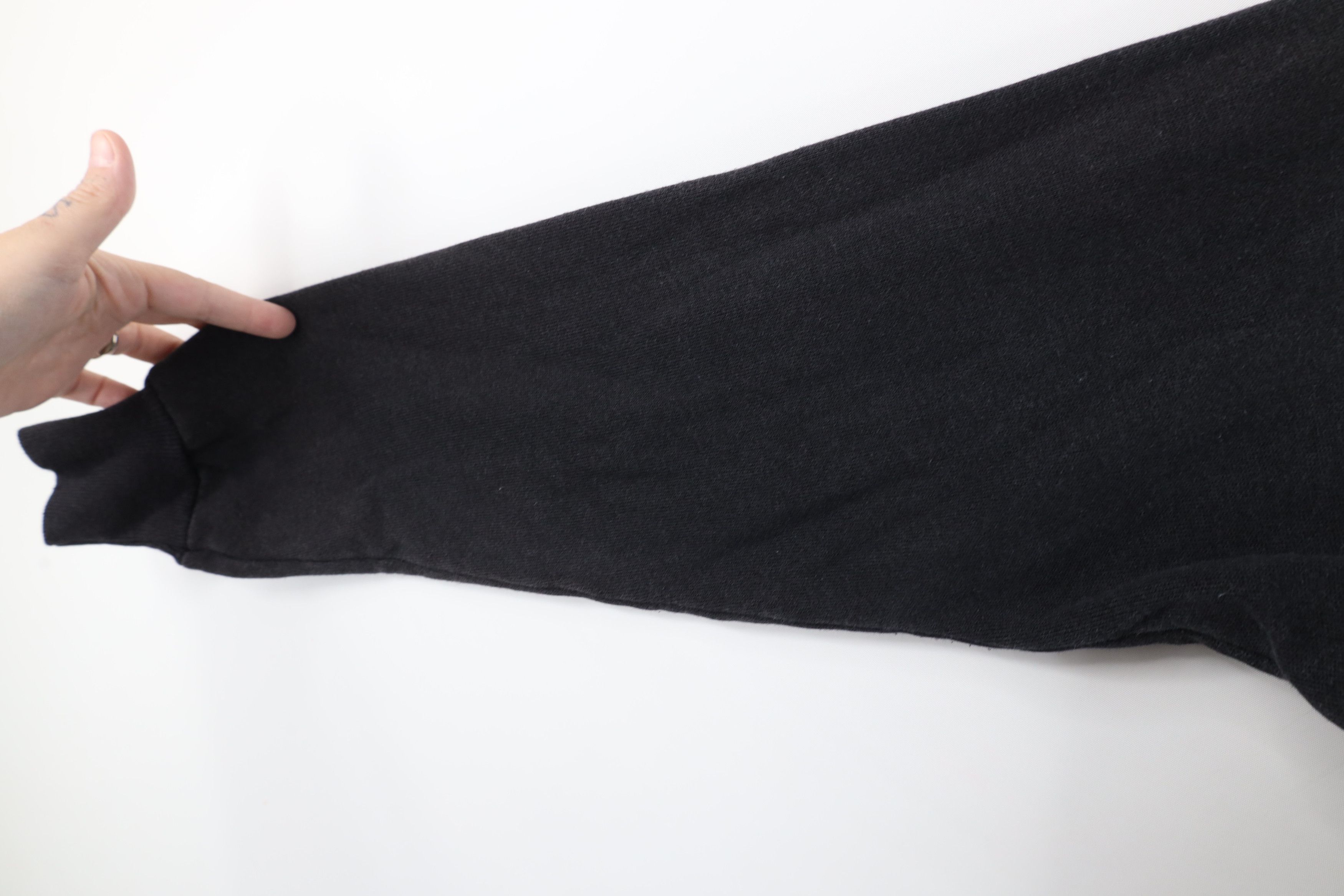 Hanes Vintage 80s 90s Hanes Blank Crewneck Sweatshirt Black USA Size L / US 10 / IT 46 - 8 Thumbnail