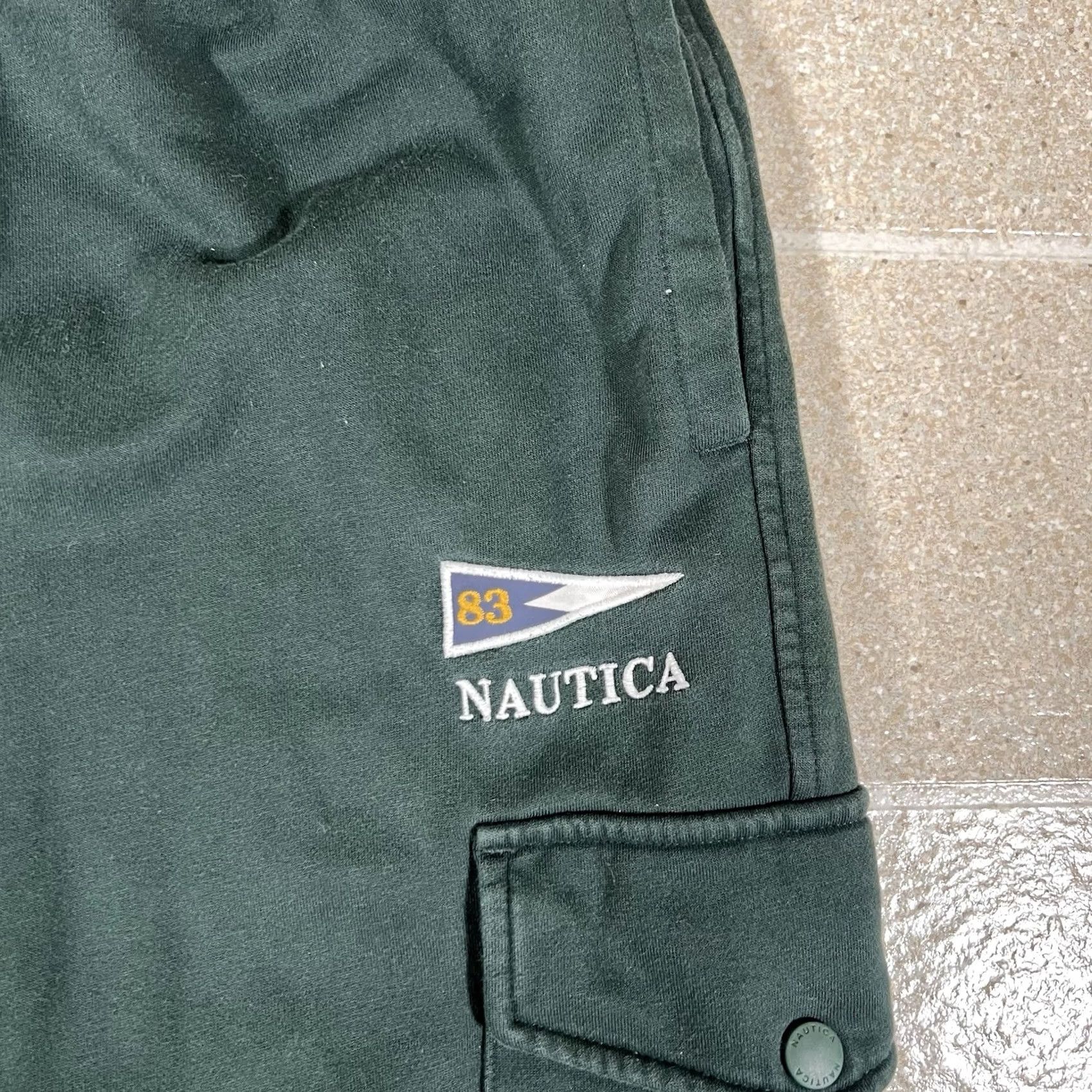 Nautica Nautica Jogger Pants XL Green Embroidered Sailing Club Logo 1983 Embroidered Green Men Size US 36 / EU 52 - 4 Thumbnail