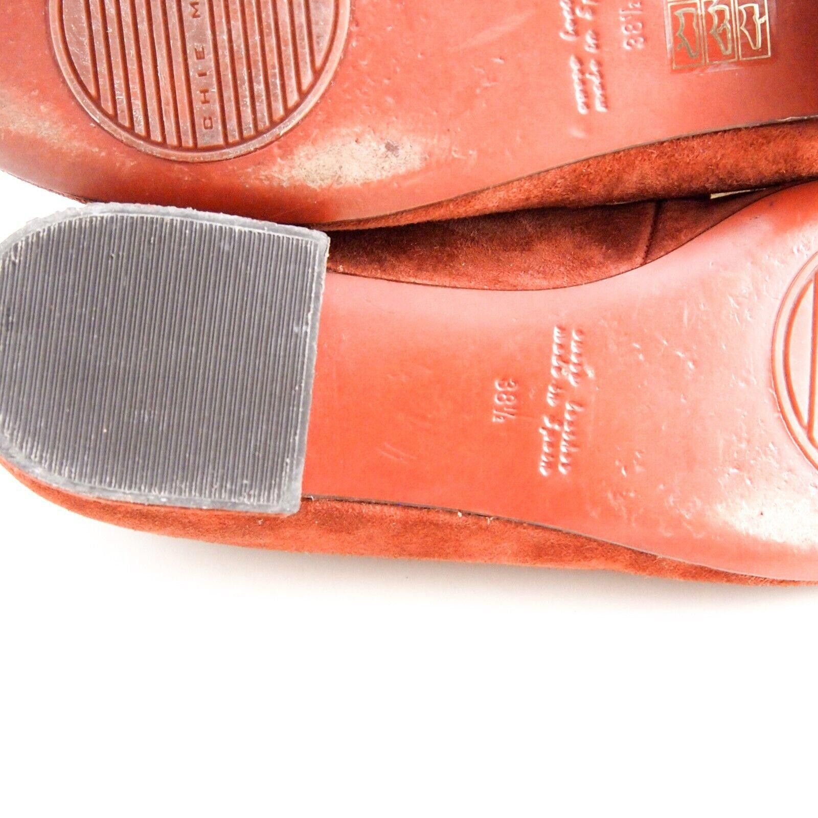 Designer Chie Mihara Mary Jane Flats Red Suede EU 38.5 US 8.5 Size US 8.5 / IT 38.5 - 8 Thumbnail