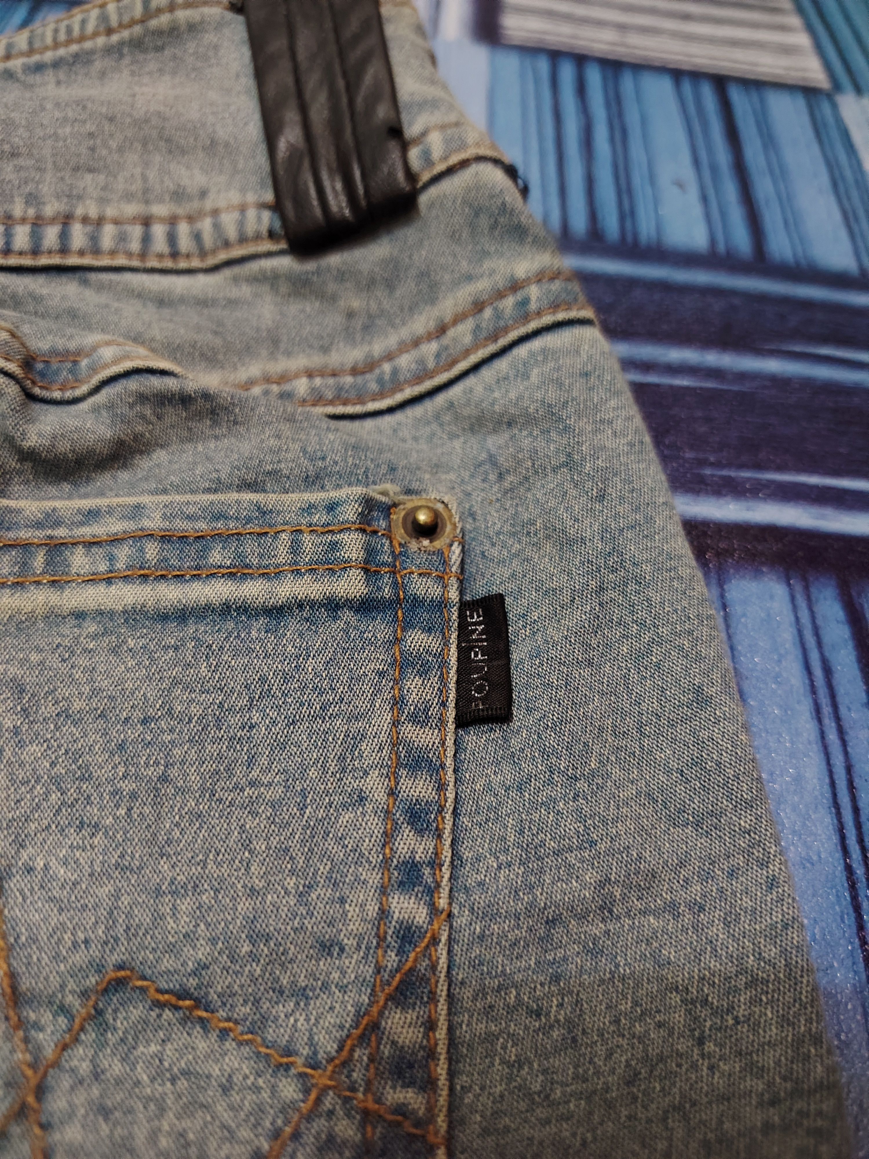 If Six Was Nine × Japanese Brand × Tornado Mart Insane 90s Poupine Bell Bottom distressed Jeans any patches Size 26" / US 2 / IT 38 - 23 Thumbnail