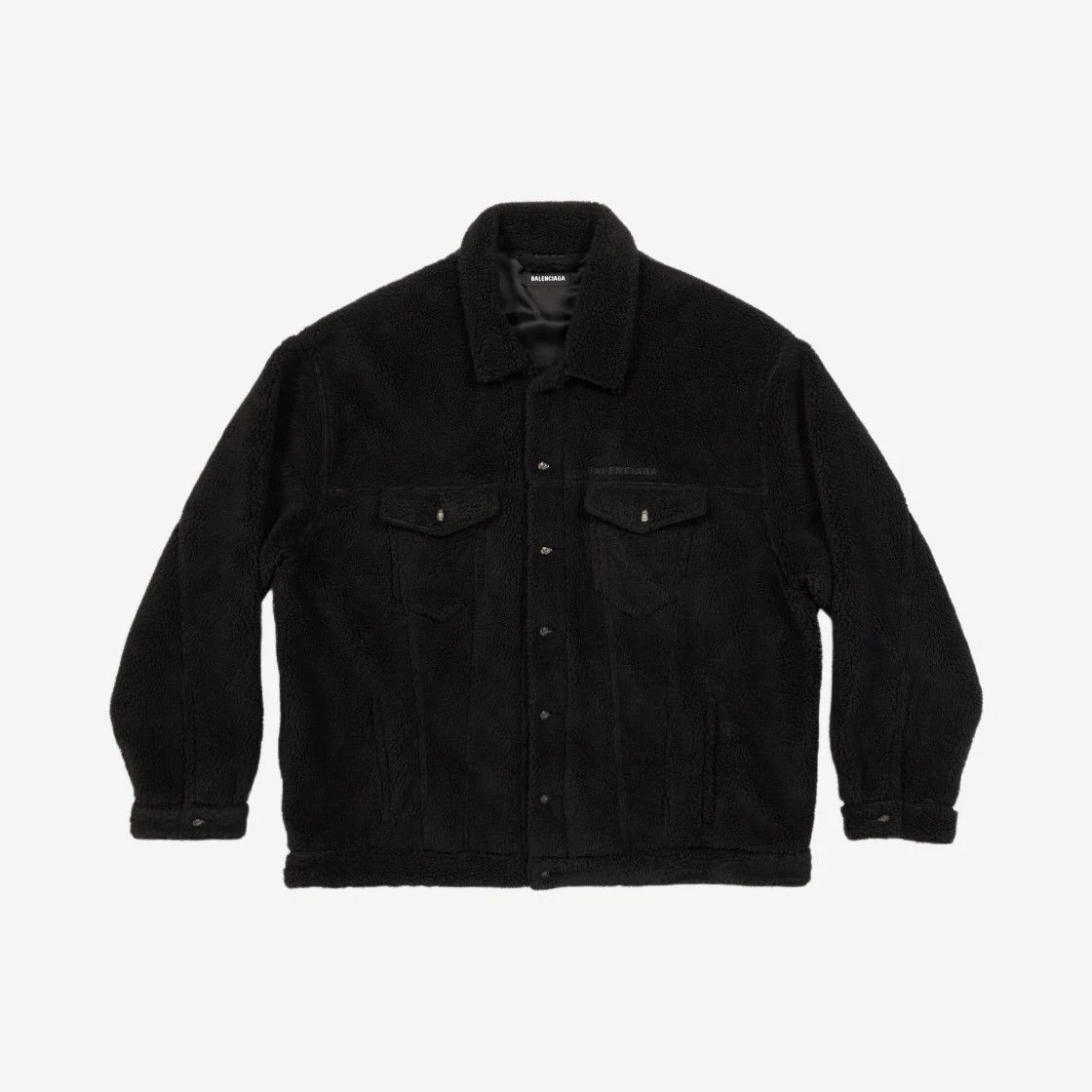 Balenciaga o1bcso1str1124 Oversized Jacket in Black Size US M / EU 48-50 / 2 - 1 Thumbnail