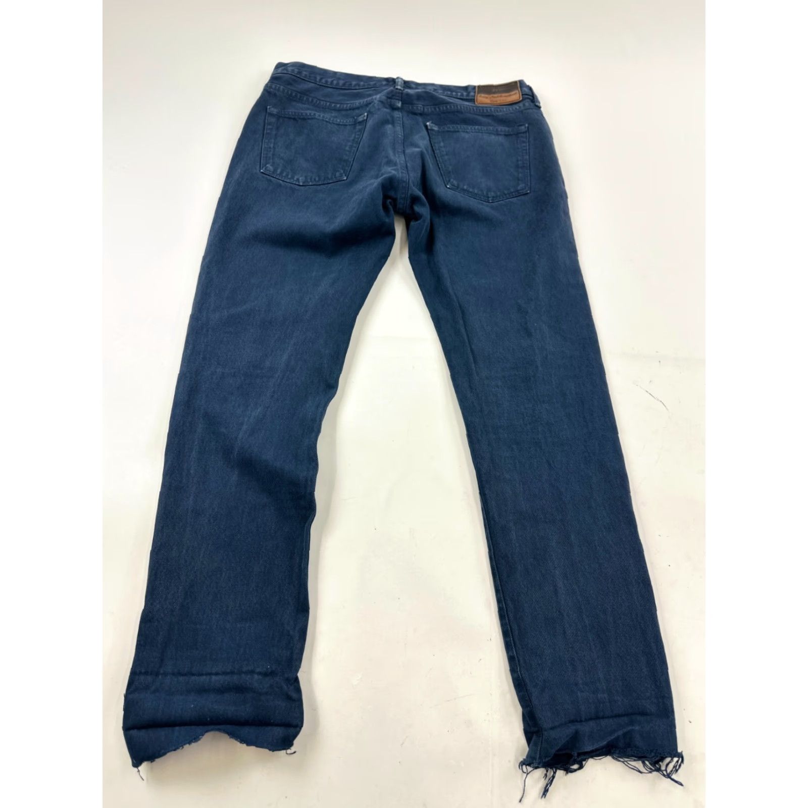 J.Crew J.Crew Jeans Men 34x34 Denim Mid Rise Straight Leg Frayed Hem Blue 5-Pocket Dark Wash Casual Preppy Mens Size US 34 / EU 50 - 7 Thumbnail