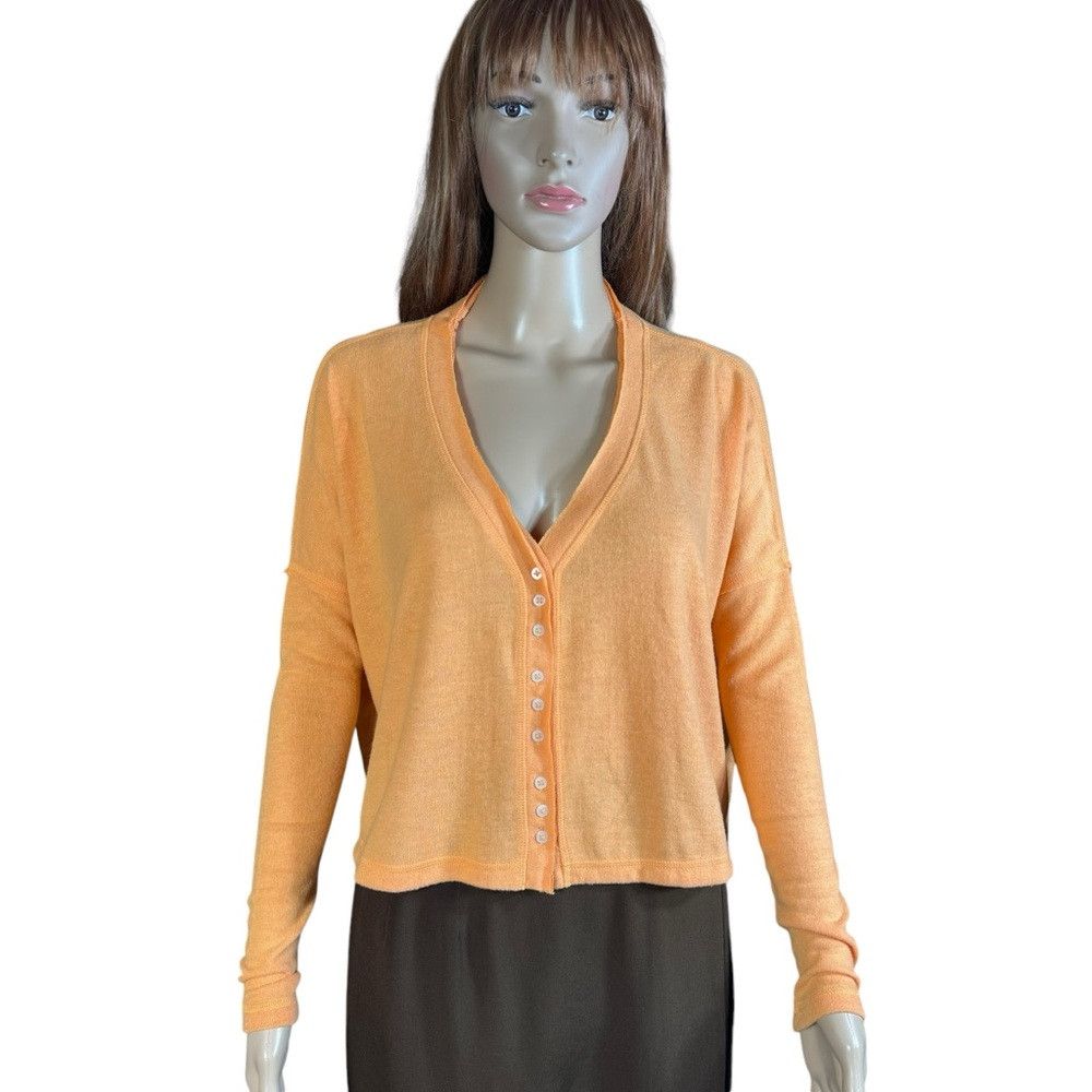Urban Outfitters New Out From Under Bounce Plush Chloe Button-Up Orange Card Size XS / US 0-2 / IT 36-38 - 2 Thumbnail