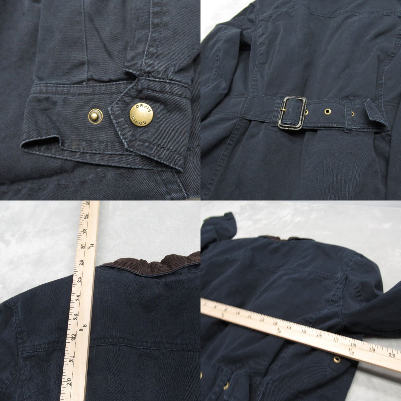 Orvis Orvis Waxed Cotton Field Jacket Women Small Navy Chore Buckle Neck Cargo Vintage Size S / US 4 / IT 40 - 9 Thumbnail