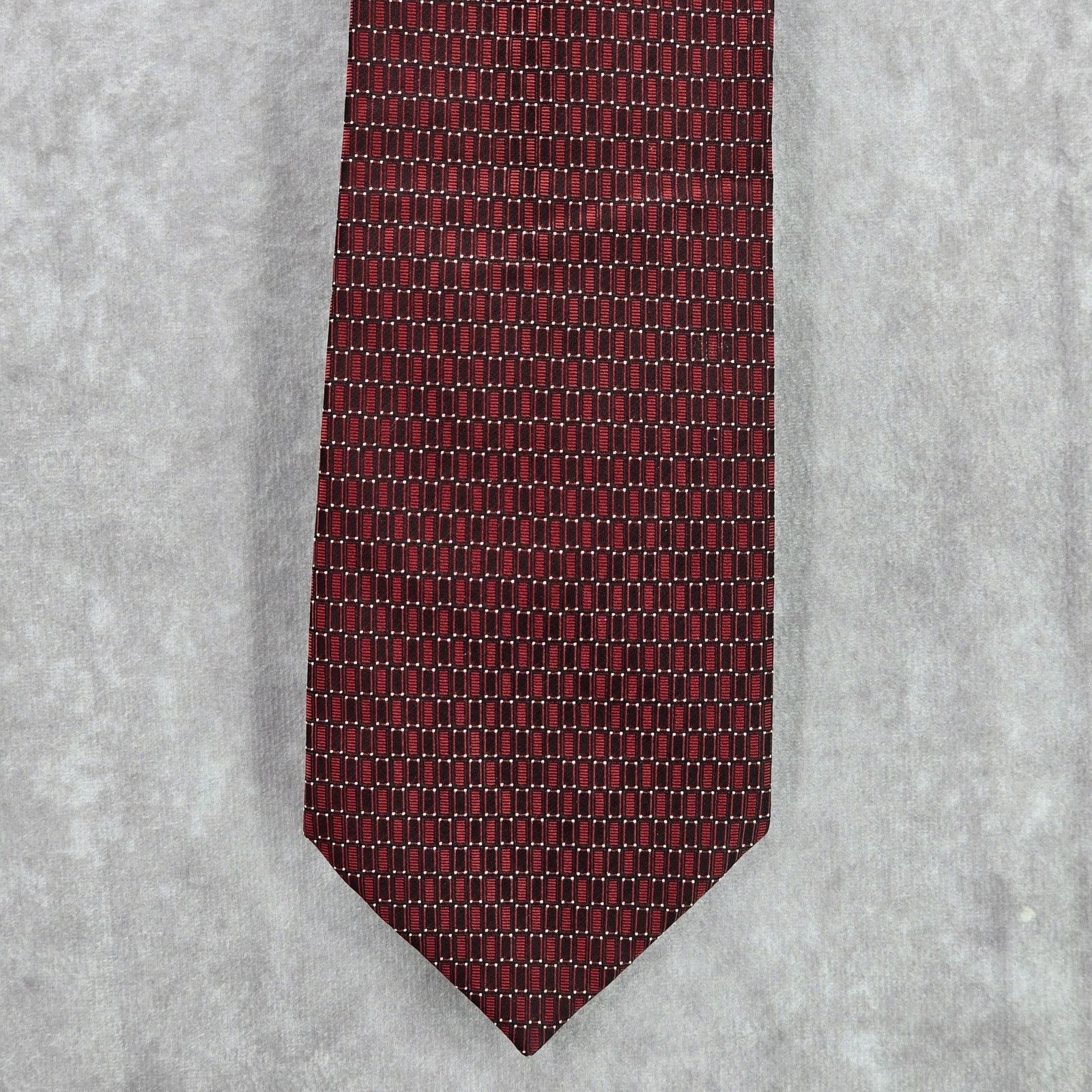 Jones New York Jones New York Red Blue White Geometric Dots Silk Neck Tie Size 30 - 1 Thumbnail