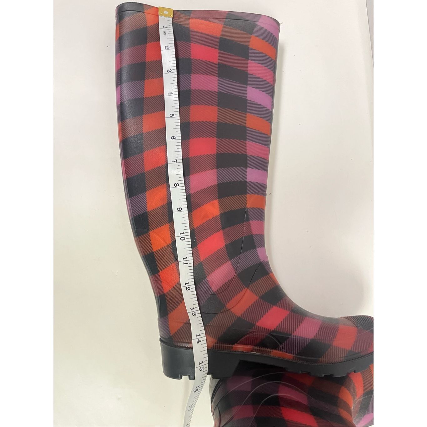 Other Dirty Laundry Tall Plaid Rain Boots Multicolor Plaid Sz 7 Size US 7 / IT 37 - 3 Thumbnail