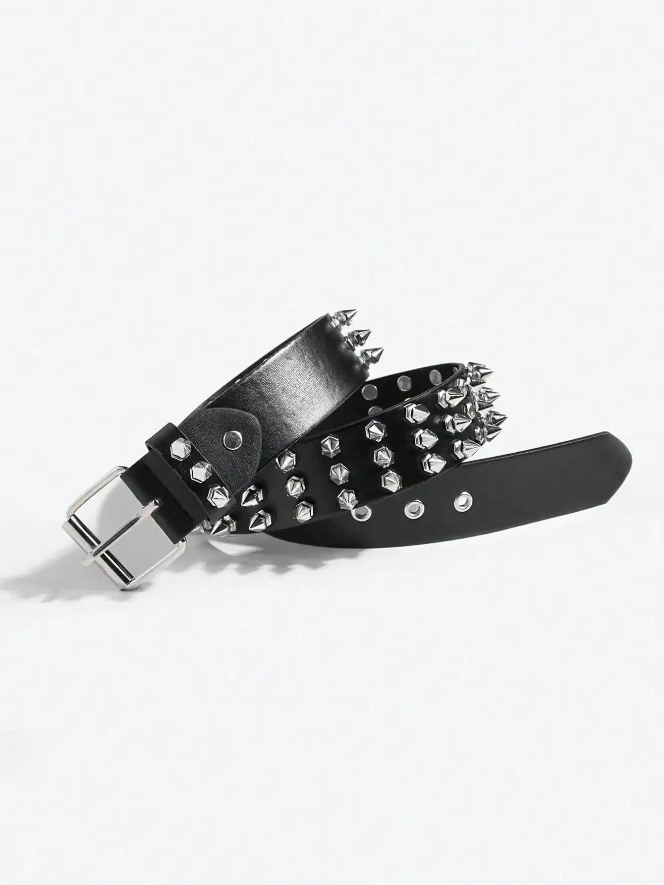 Jewelry Cool Punk Style Rivets Decorated Heavy Metal Dark Belt Size ONE SIZE - 4 Thumbnail