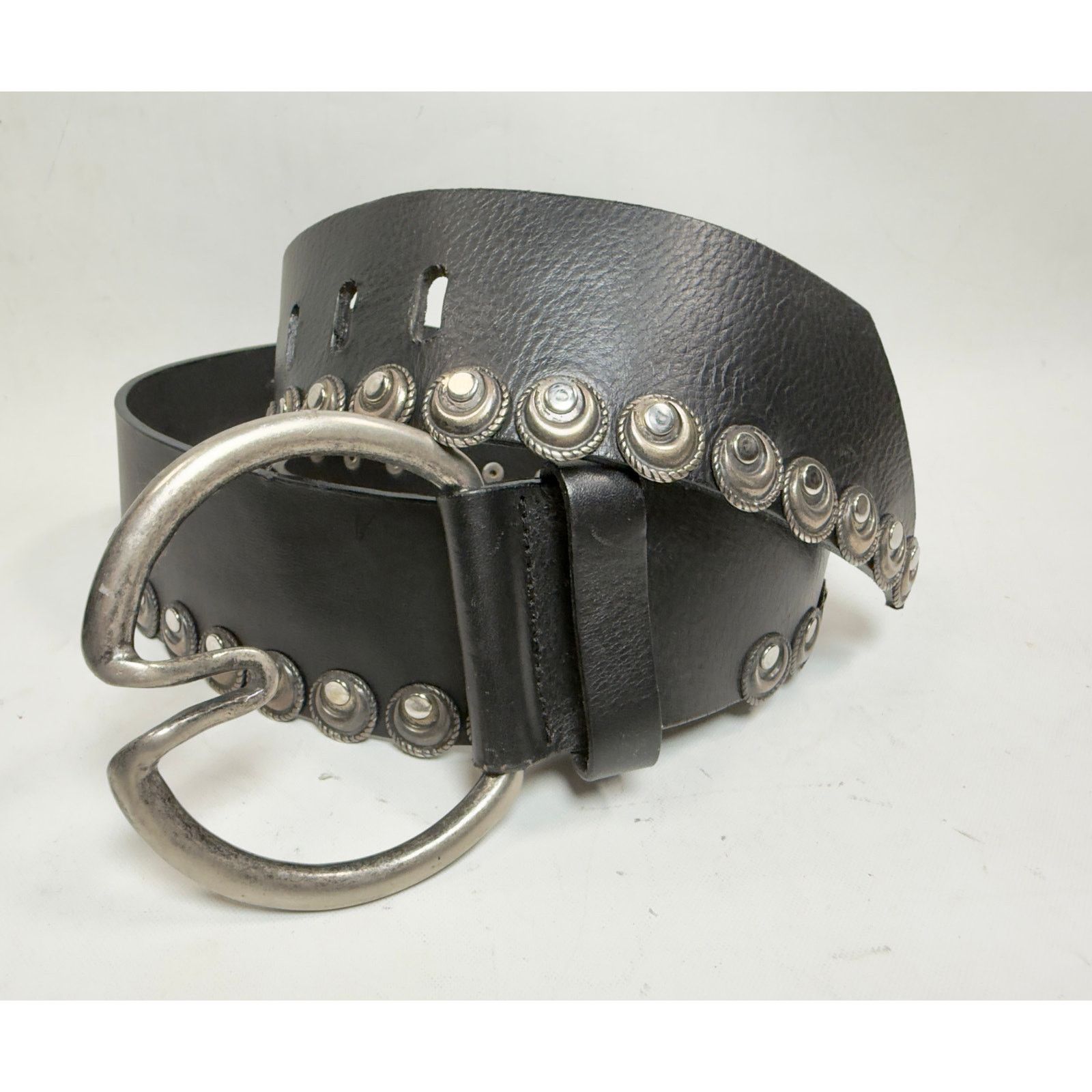 Designer Brave made in Canada Wide Leather Hip Waist Belt size 38 Size ONE SIZE - 7 Thumbnail