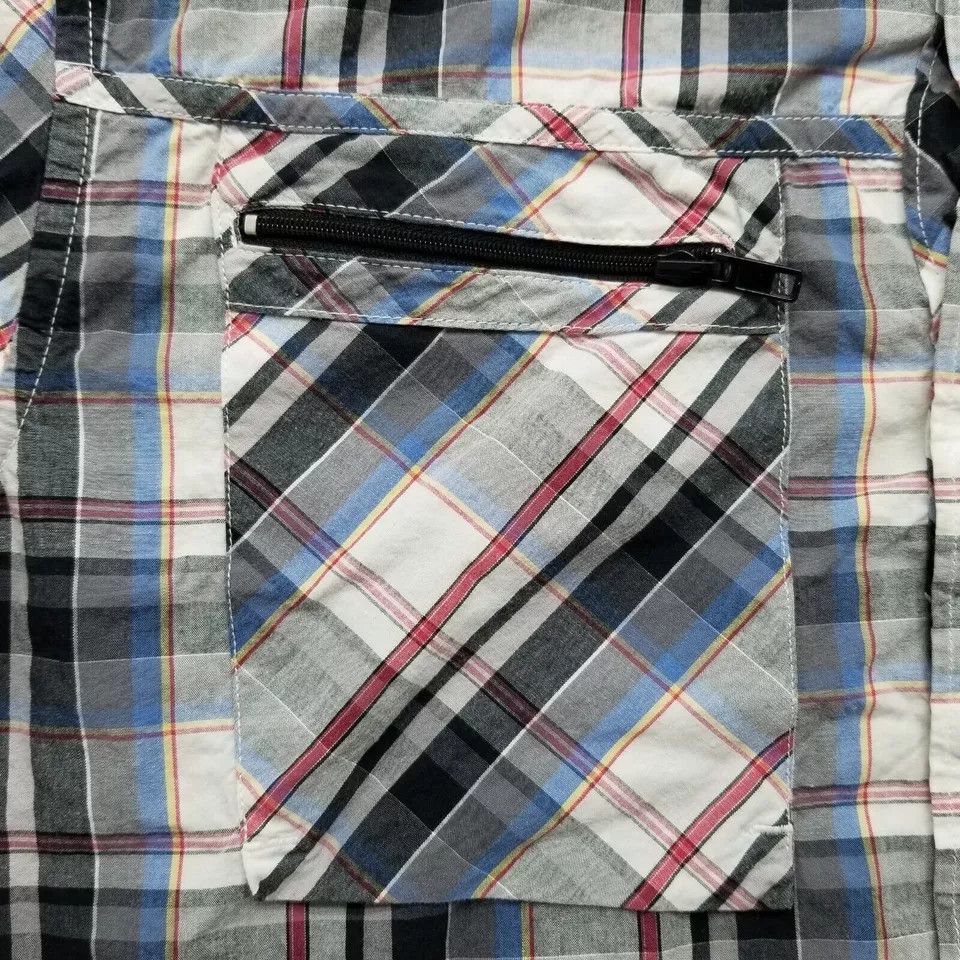 Guess Guess Shirt Mens 2XL Plaid Button Up Short Sleeve Cotton Size US XXL / EU 58 / 5 - 2 Thumbnail