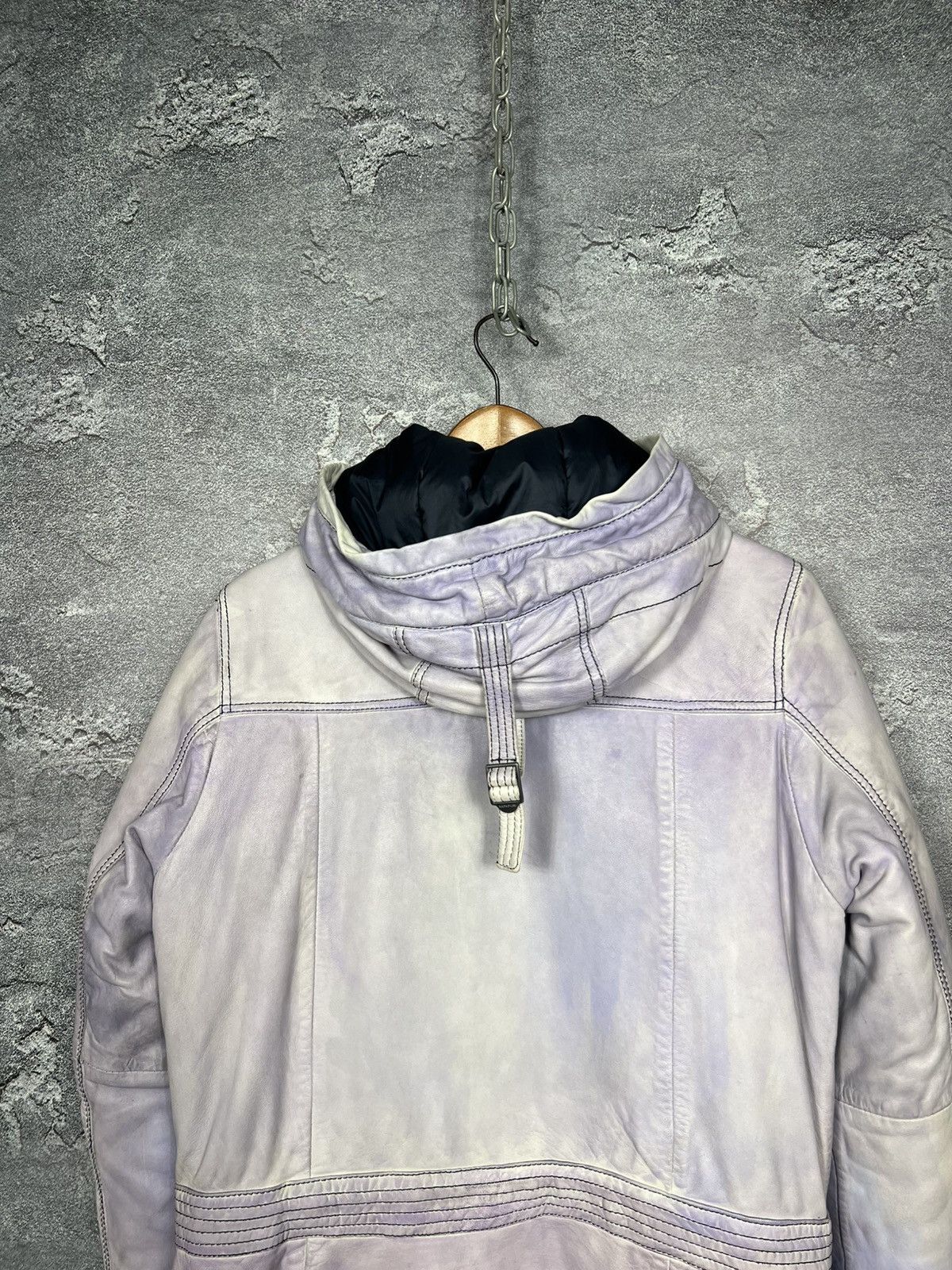 Napapijri Rare Napapijri 100% Leather Down Jacket Parka Size S Size S / US 4 / IT 40 - 21 Thumbnail