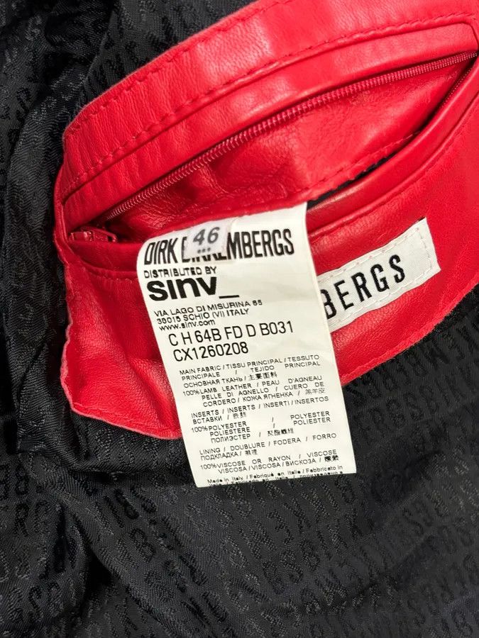 Dirk Bikkembergs 2010s Dirk Bikkembergs Red Leather Bomber Jacket Size US S / EU 44-46 / 1 - 10 Thumbnail