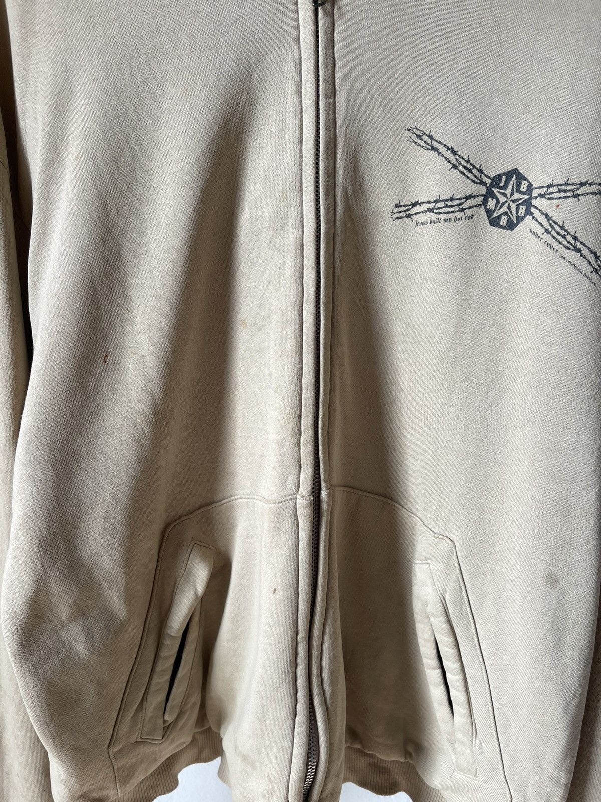A.F.F.A. × Undercover A/W1996 Undercover 'Jesus Built My Hot Rod' Thermal Hoodie Size US XL / EU 56 / 4 - 16 Thumbnail