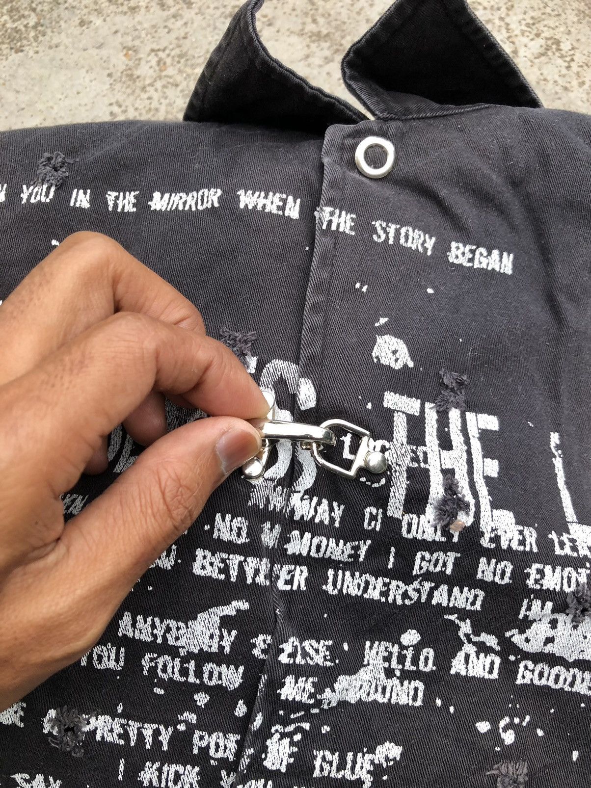 Seditionaries PUNK STYLE SCRIPT BADGER SNAP BUTTON SHIRT Size US L / EU 52-54 / 3 - 6 Thumbnail