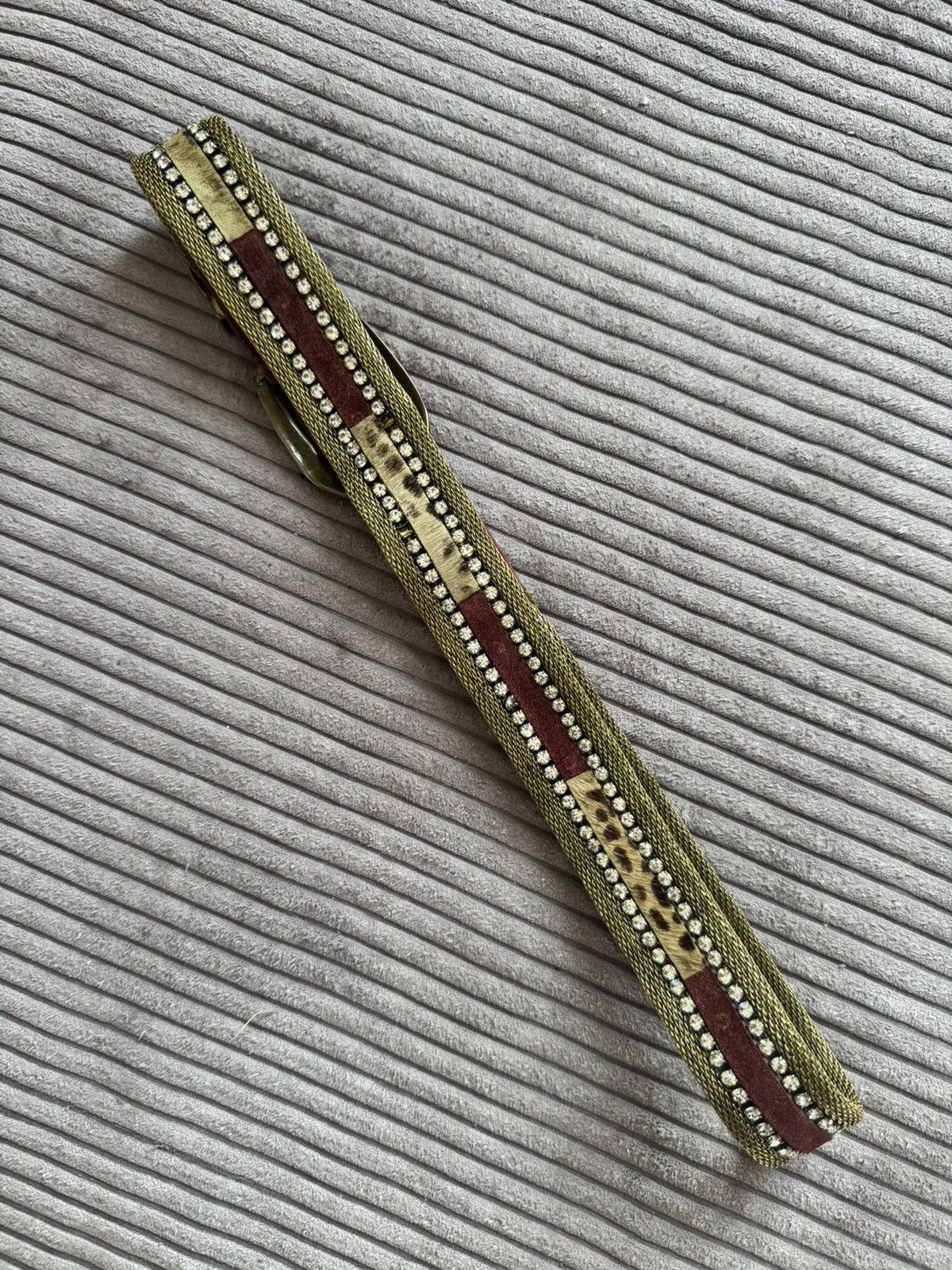 Other Nanni Milano Patchwork Metallic Italian Leather Belt 80cm Size ONE SIZE - 2 Thumbnail