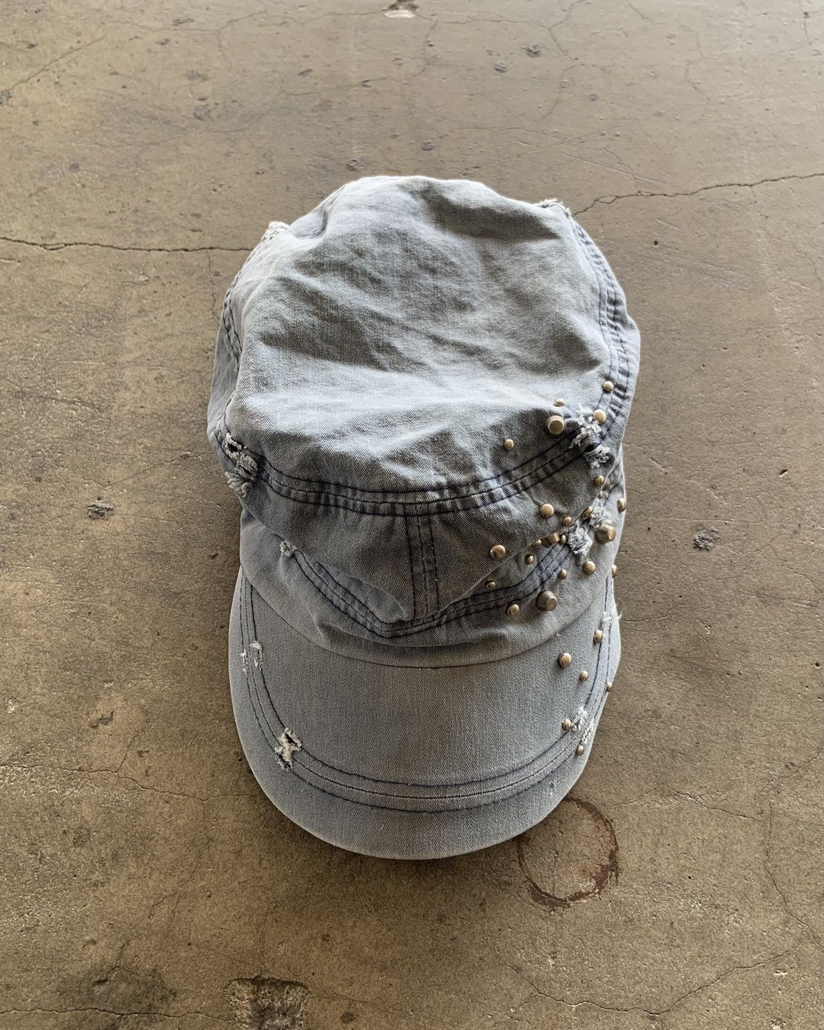 If Six Was Nine × Japanese Brand × Le Grande Bleu (L.G.B.) Vintage Comando Cadet Hats Distressed Faded Black Size ONE SIZE - 2 Thumbnail