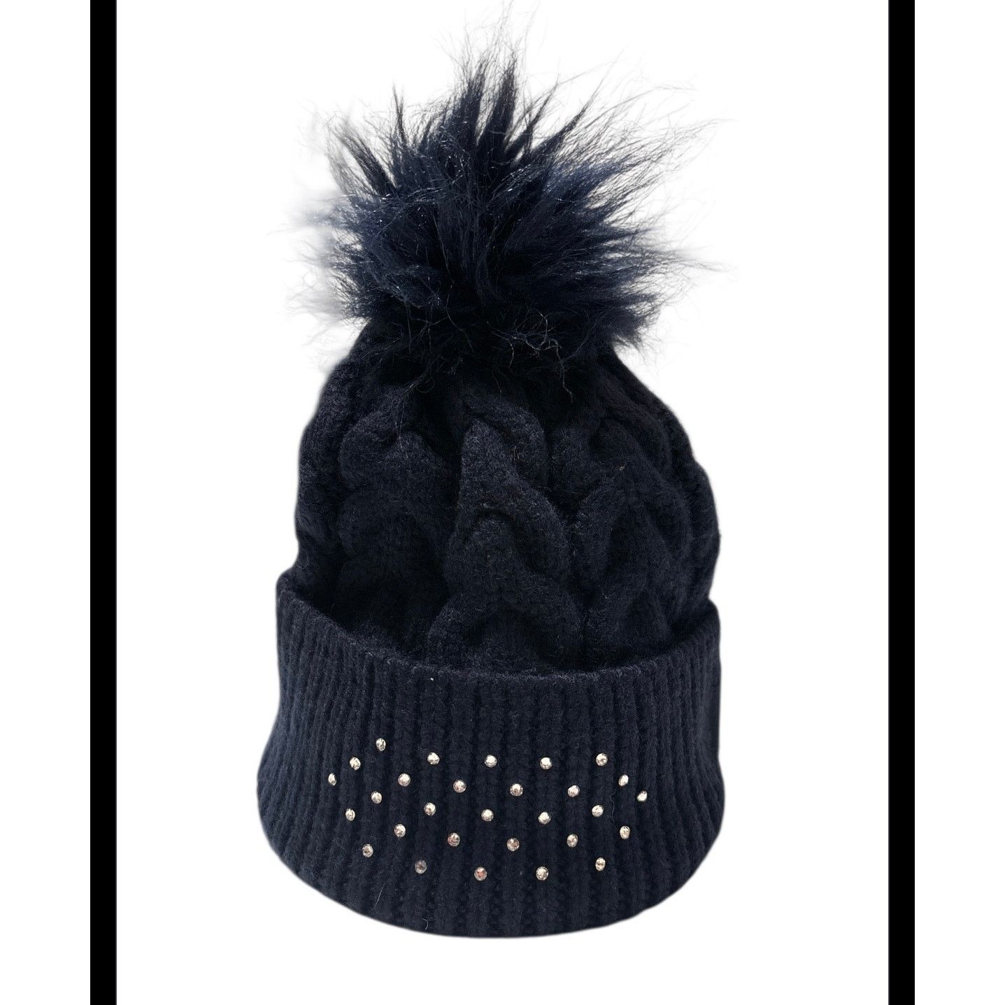 Swarovski Childs Swarovski Navy Blue Beanie One Size Size ONE SIZE - 4 Thumbnail