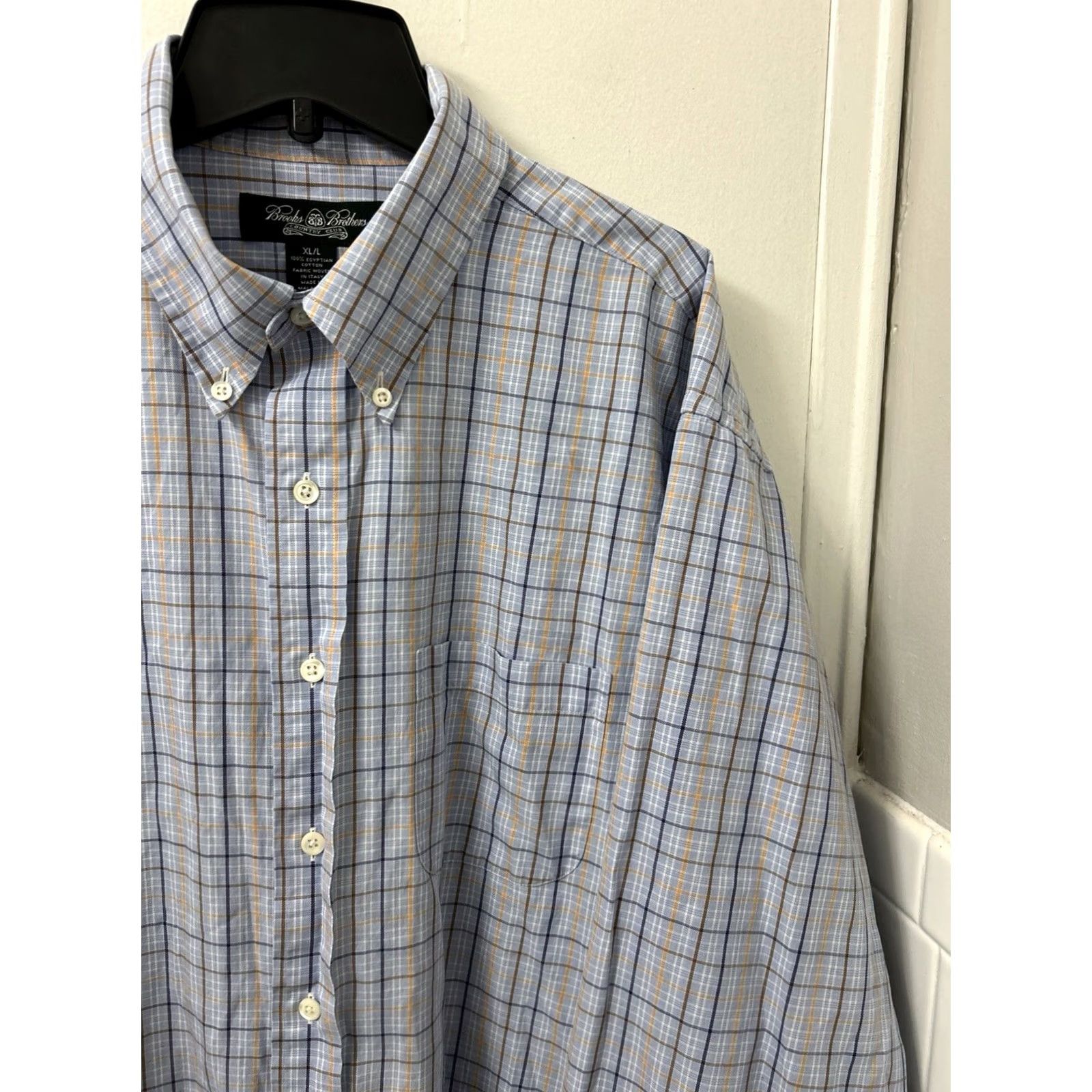 Brooks Brothers Brooks Brothers Country Club Shirt Men XL Blue Plaid Egyptian Cotton Button Down Shirt Up Button-Down Size US XL / EU 56 / 4 - 4 Thumbnail