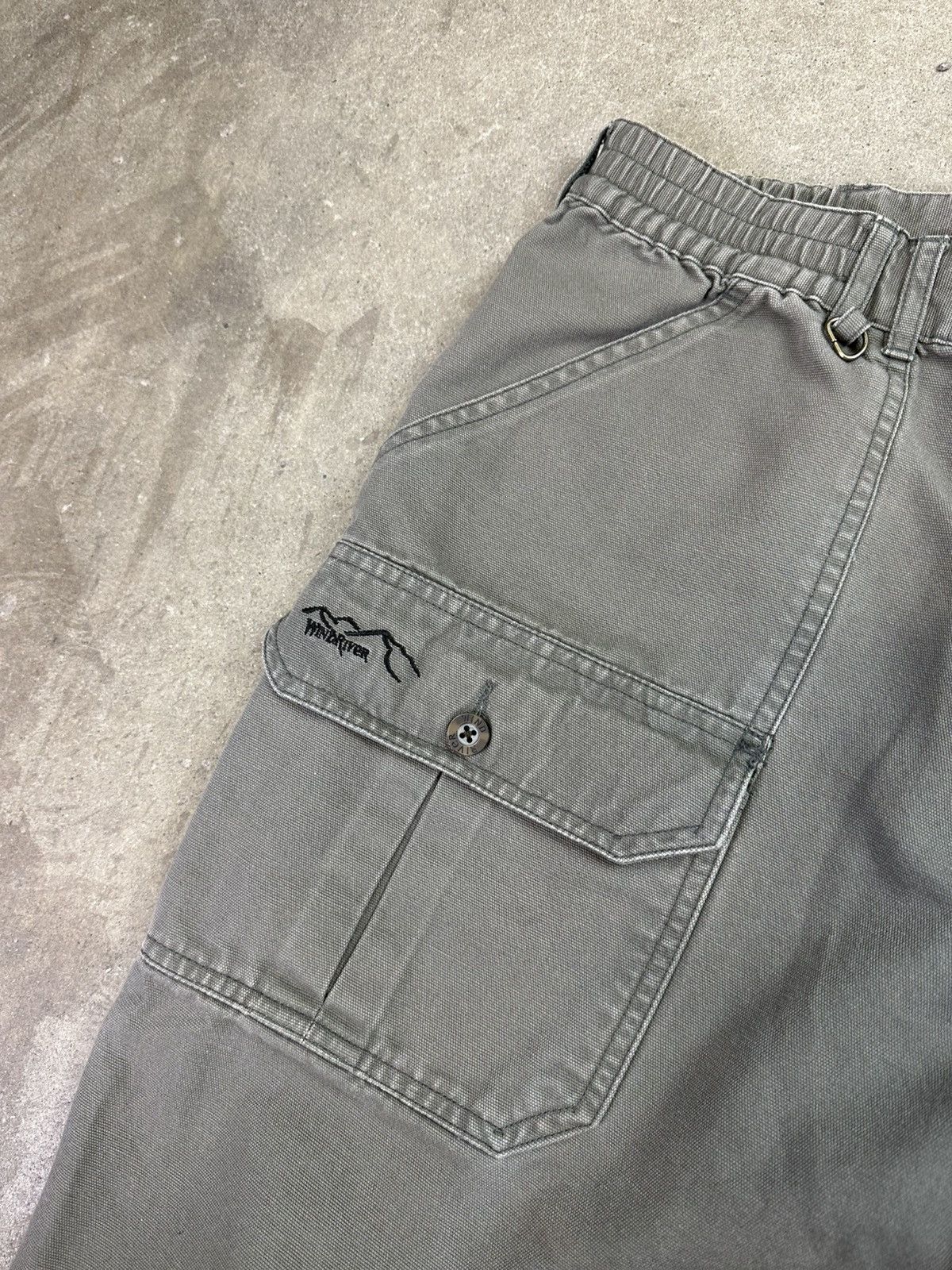Windriver Vintage Tactical Cargo Pants Olive Baggy Trousers Windriver Size US 35 - 4 Thumbnail