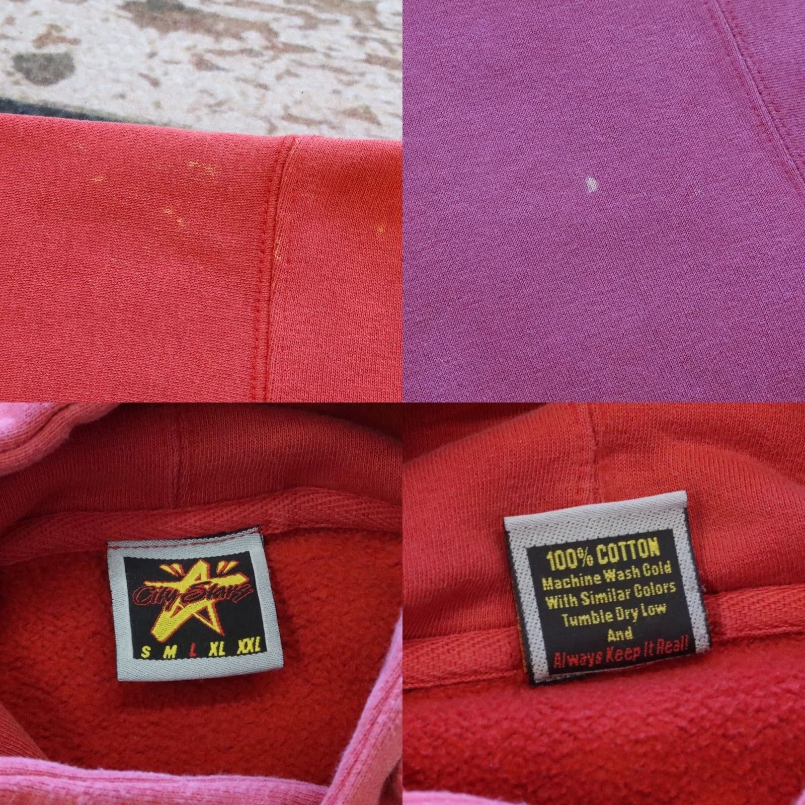 Vintage Vintage City Stars Dwella Skateboard Pullover Hoodie Sweatshirt - Red, Size L, Men, Long Sleeve, Regular, Hoodie, 90s, Pullover Size US L / EU 52-54 / 3 - 8 Thumbnail