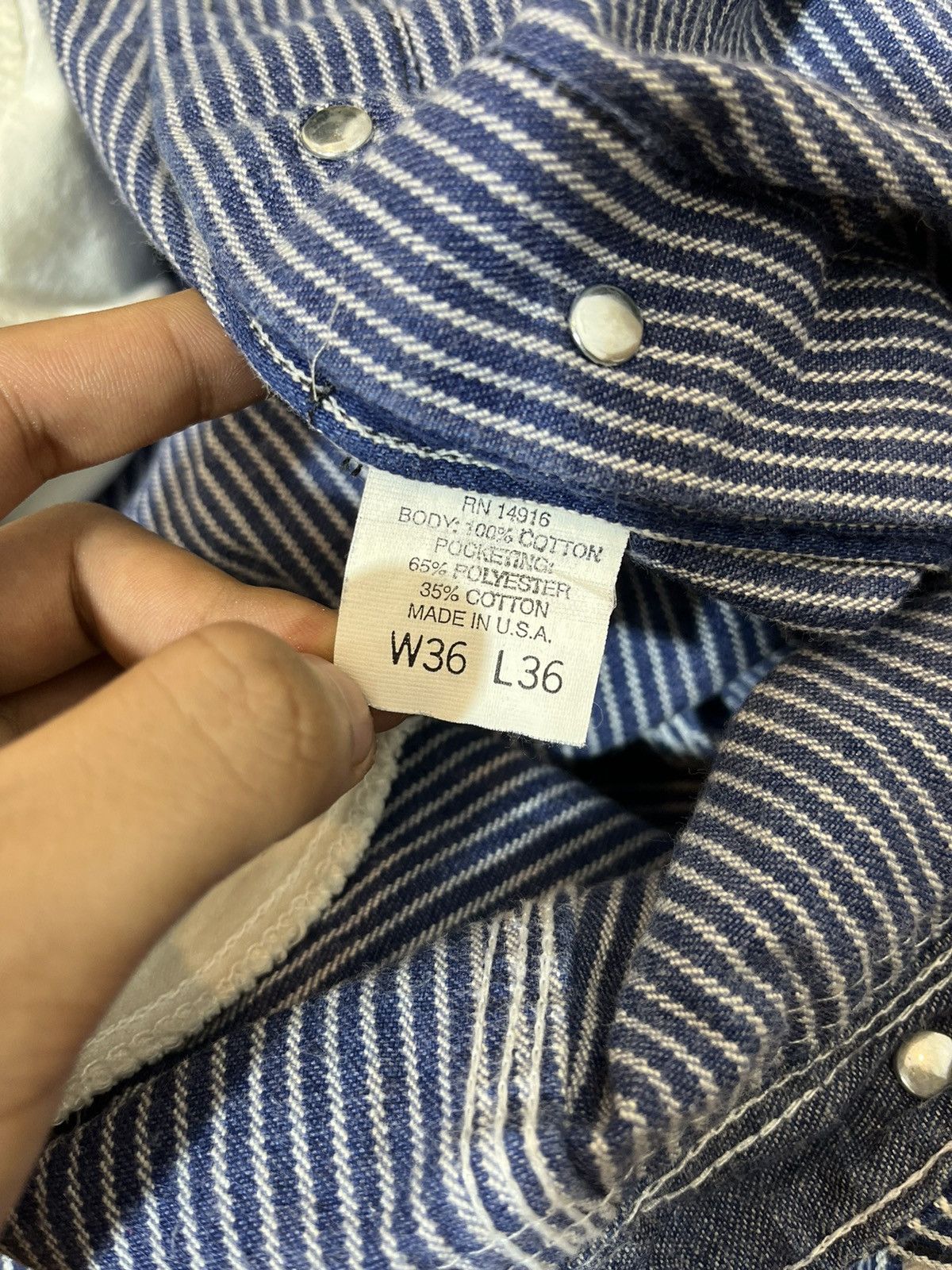 Pointer × Vintage Pointer Vintage Hickory Stripe Carpenter Overalls Size US 36 / EU 52 - 14 Thumbnail