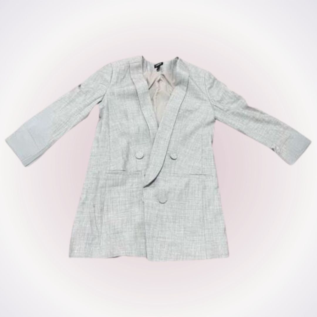 Express Express Oversized Gray Blazer | Sz XS Size XS / US 0-2 / IT 36-38 - 1 Thumbnail