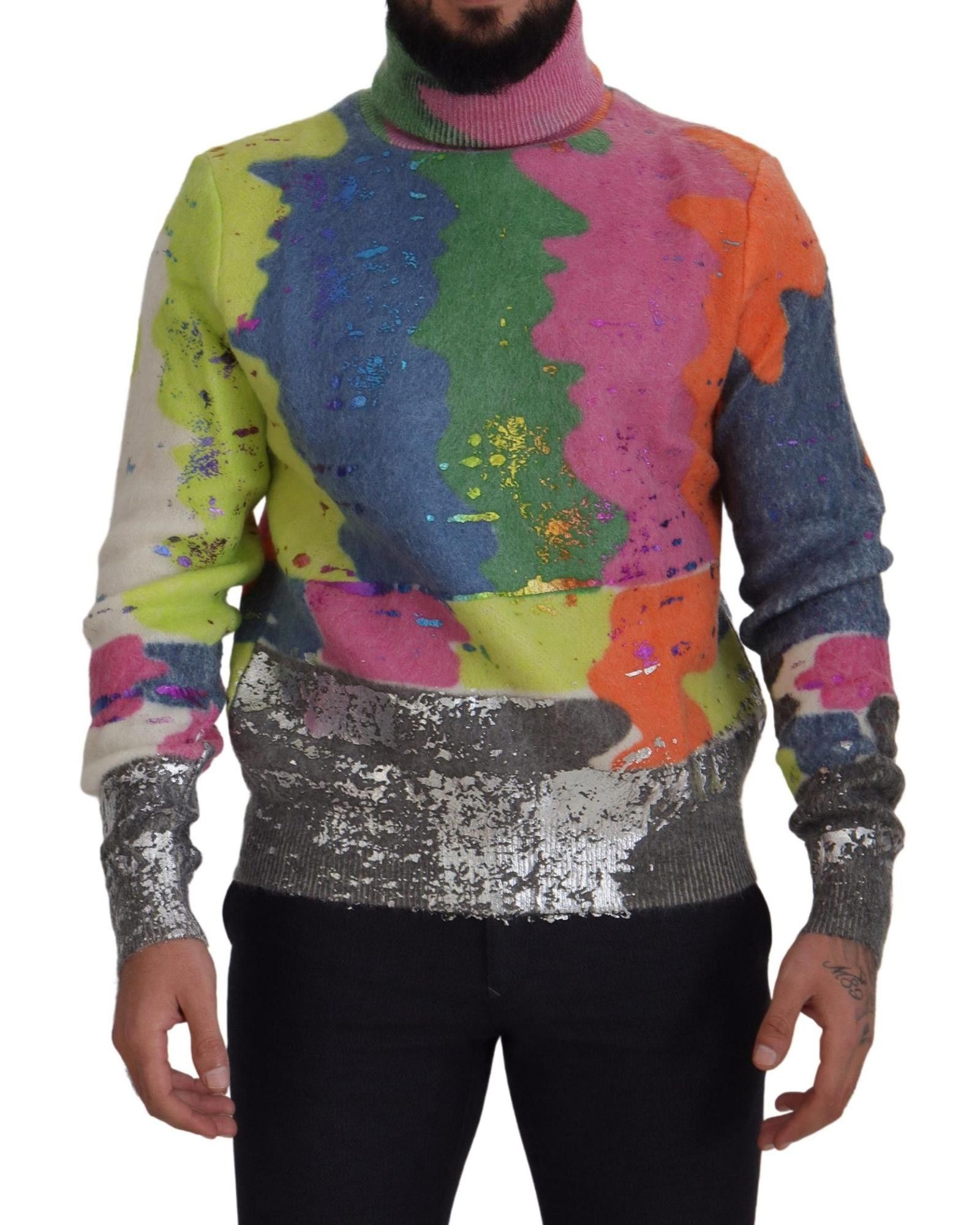 image of Dolce Gabbana Stunning Pullover Mohair Sweater, Men's (Size Small)